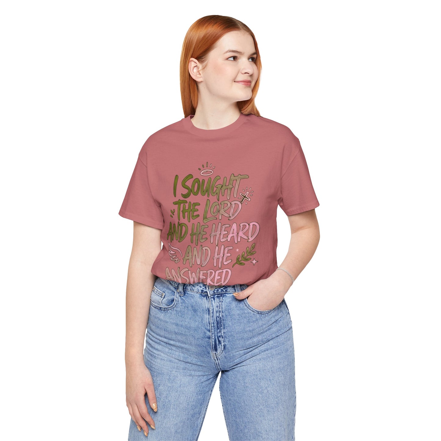 I Sought the Lord T-Shirt — Inspirational Christian Faith Tee