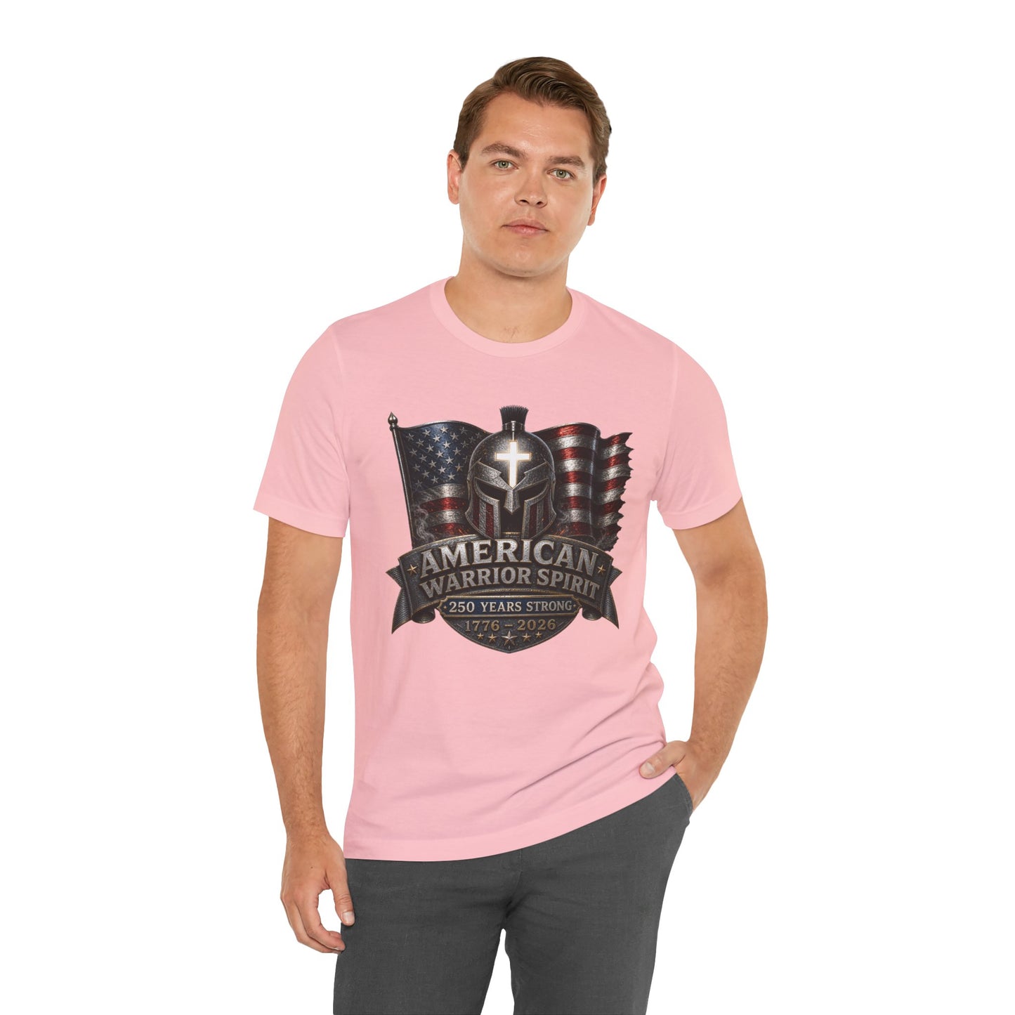 American Warrior Spirit T-Shirt – Patriotic 250 Years Strong Tee (1776–2026)