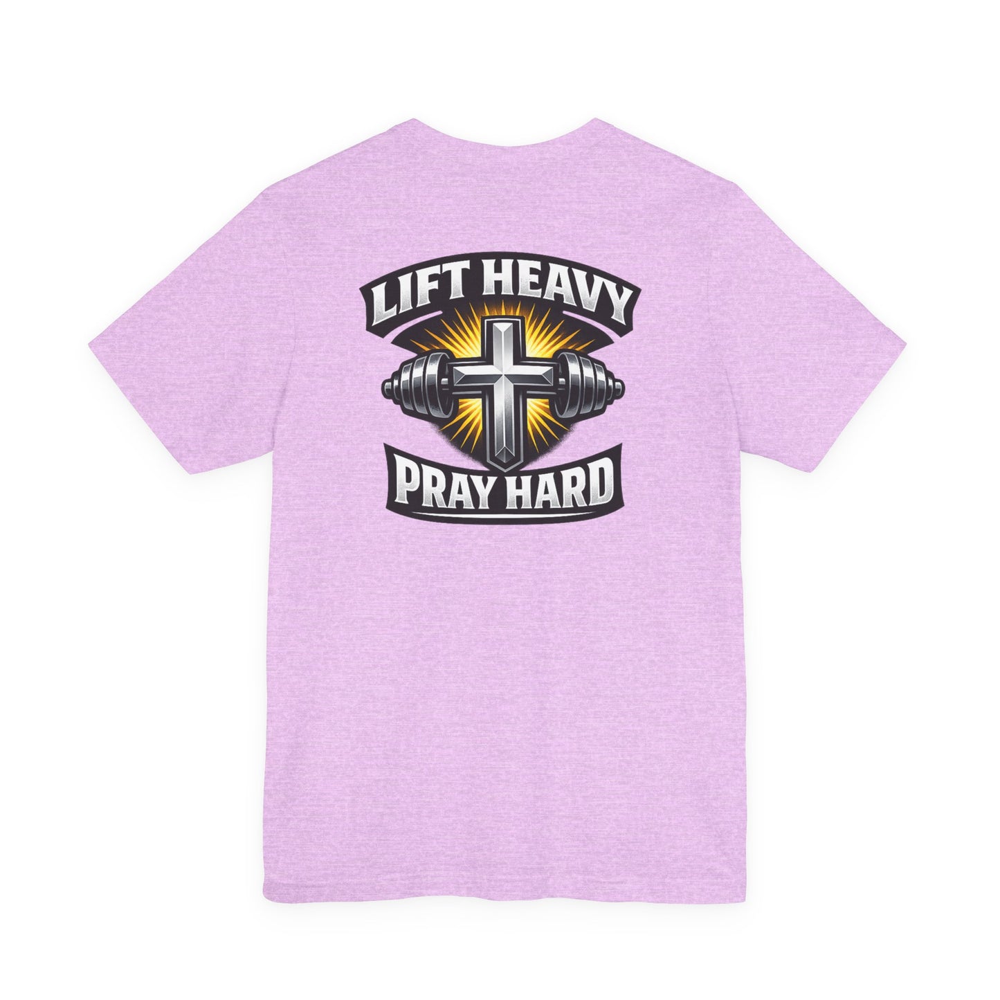 Lift Heavy Pray Hard T‑Shirt — Christian Fitness Gym Tee