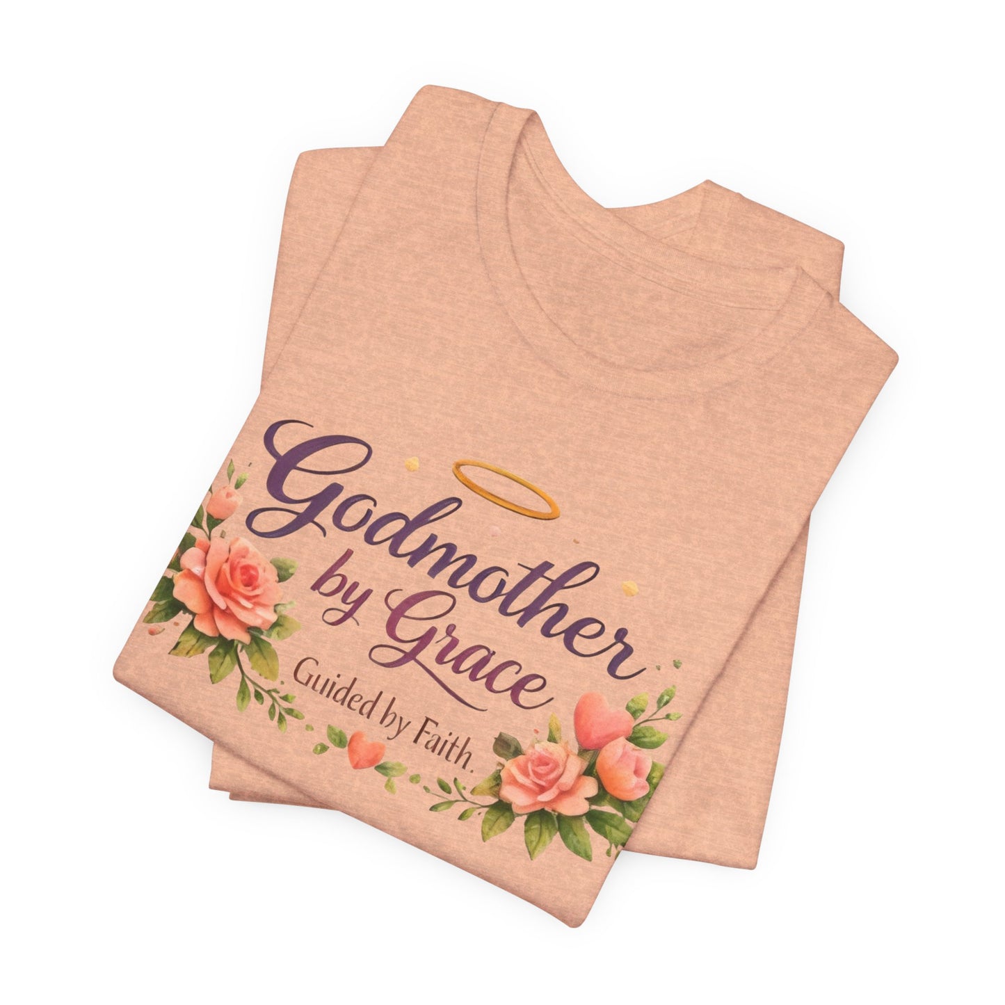 Godmother by Grace Floral Tee — 'Guided by Faith' Godmother T-Shirt