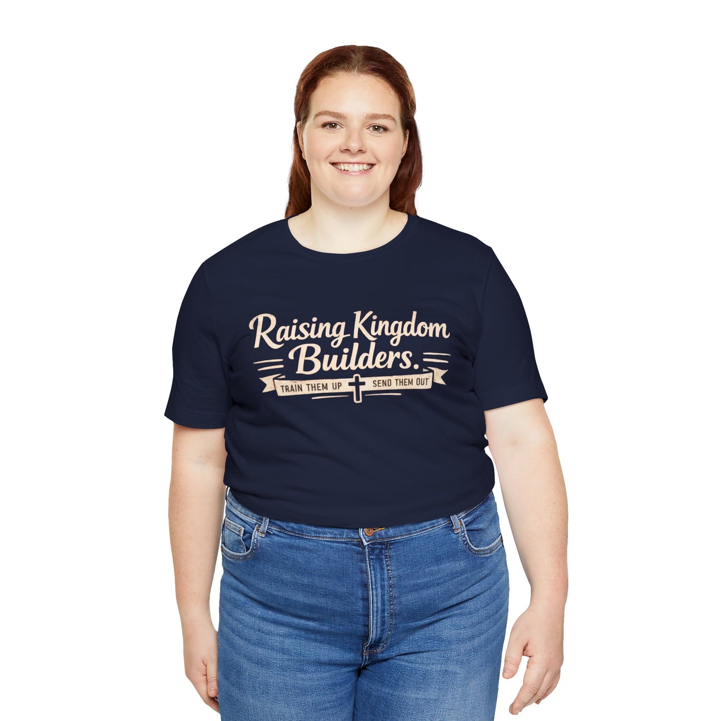Raising Kingdom Builders Tee – Train Them Up, Send Them Out Christian Youth T-Shirt