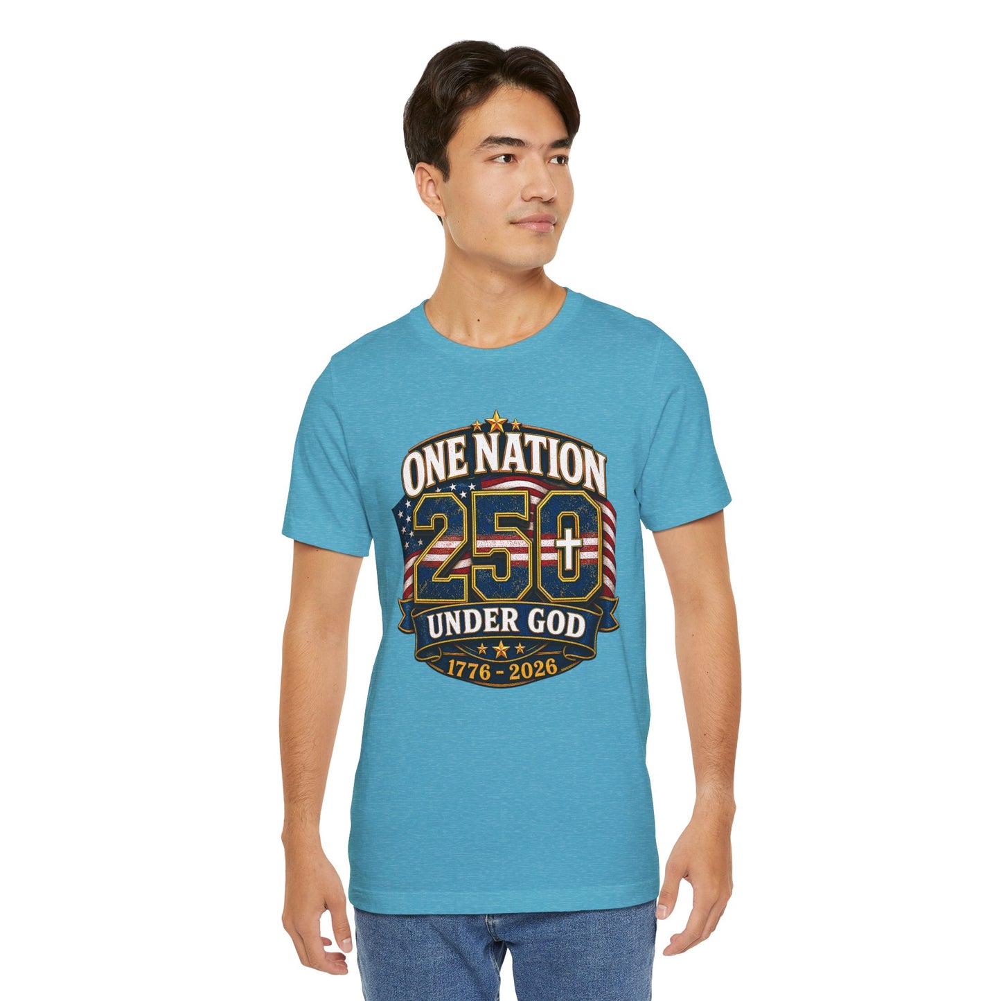 250th USA Independence T-Shirt — "One Nation Under God" 1776–2026 Patriotic Tee