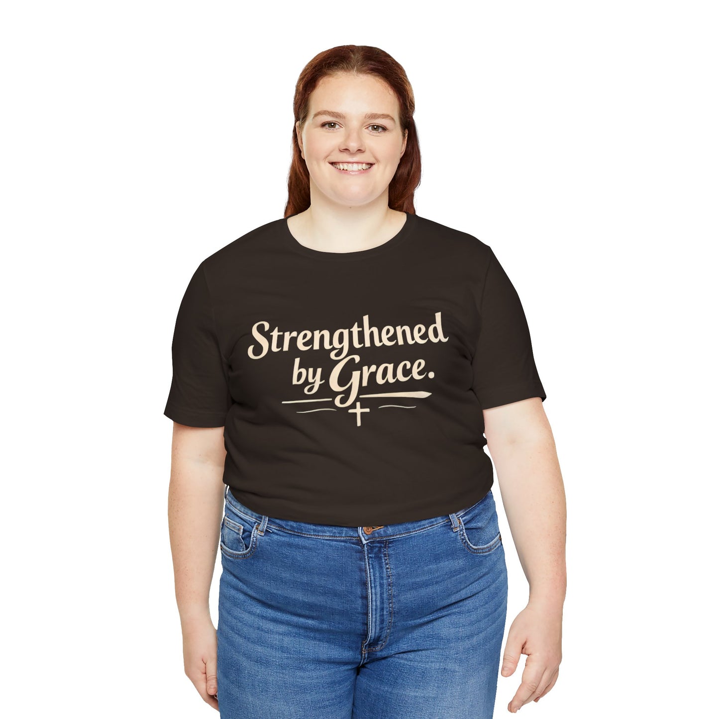 Strengthened by Grace T‑Shirt — Inspirational Faith Tee