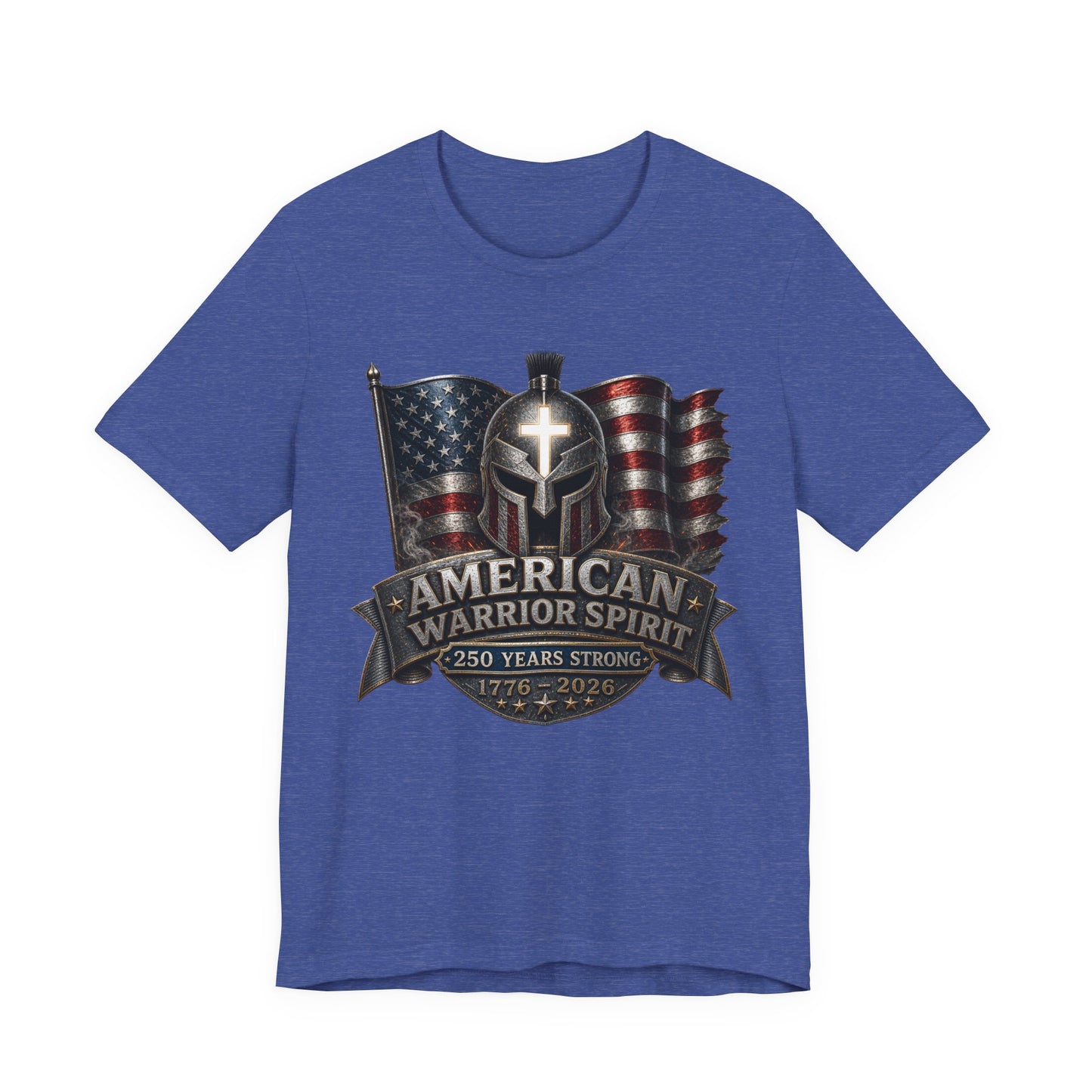 American Warrior Spirit T-Shirt – Patriotic 250 Years Strong Tee (1776–2026)