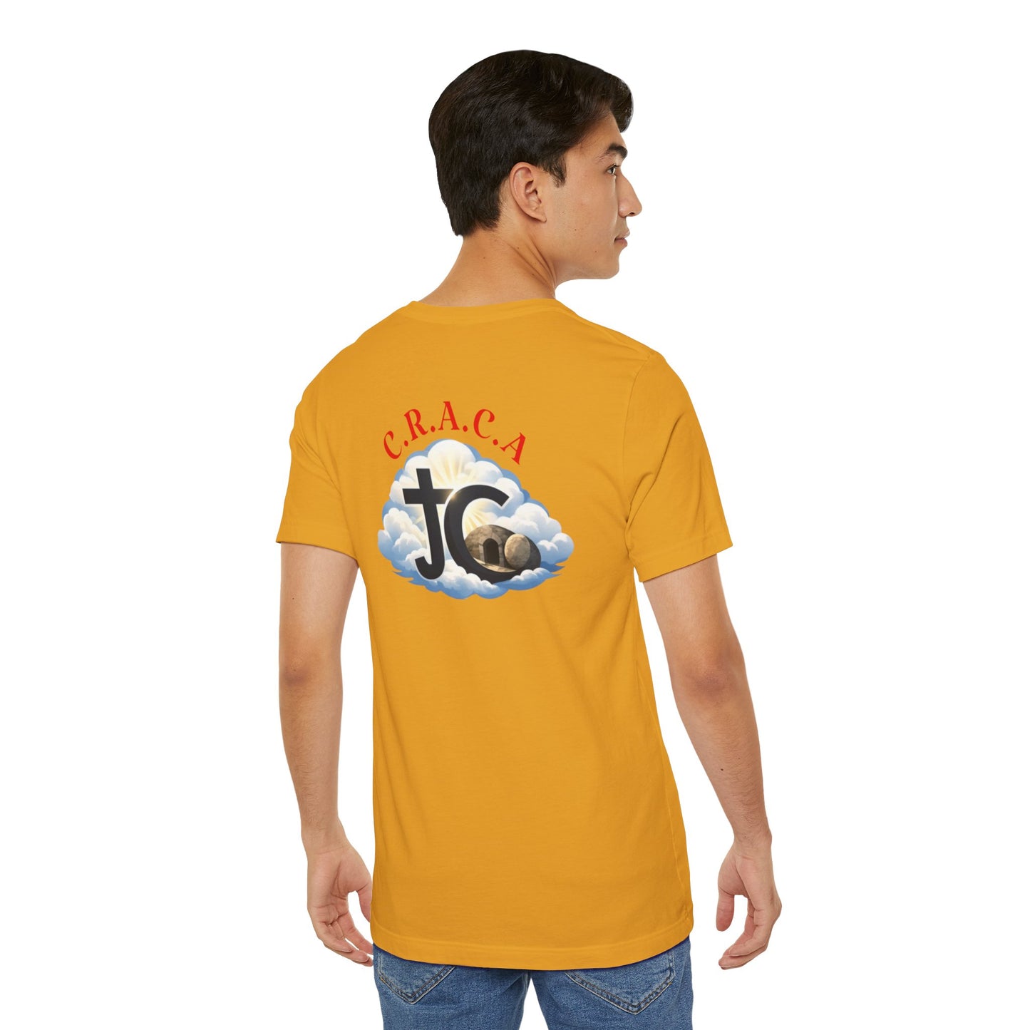 Christian JC Cross Tee — CRACA (Crucified.Risen.And.Coming.Again) Graphic T‑Shirt