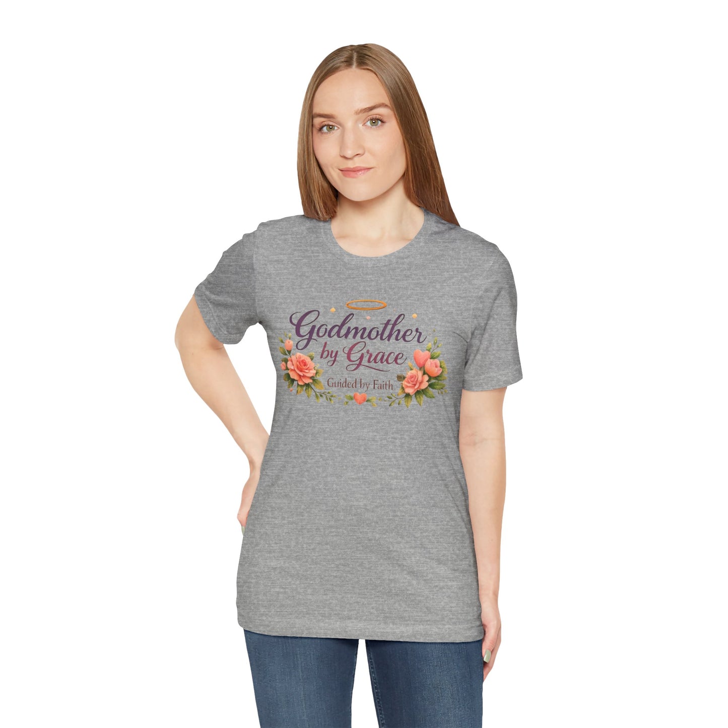 Godmother by Grace Floral Tee — 'Guided by Faith' Godmother T-Shirt