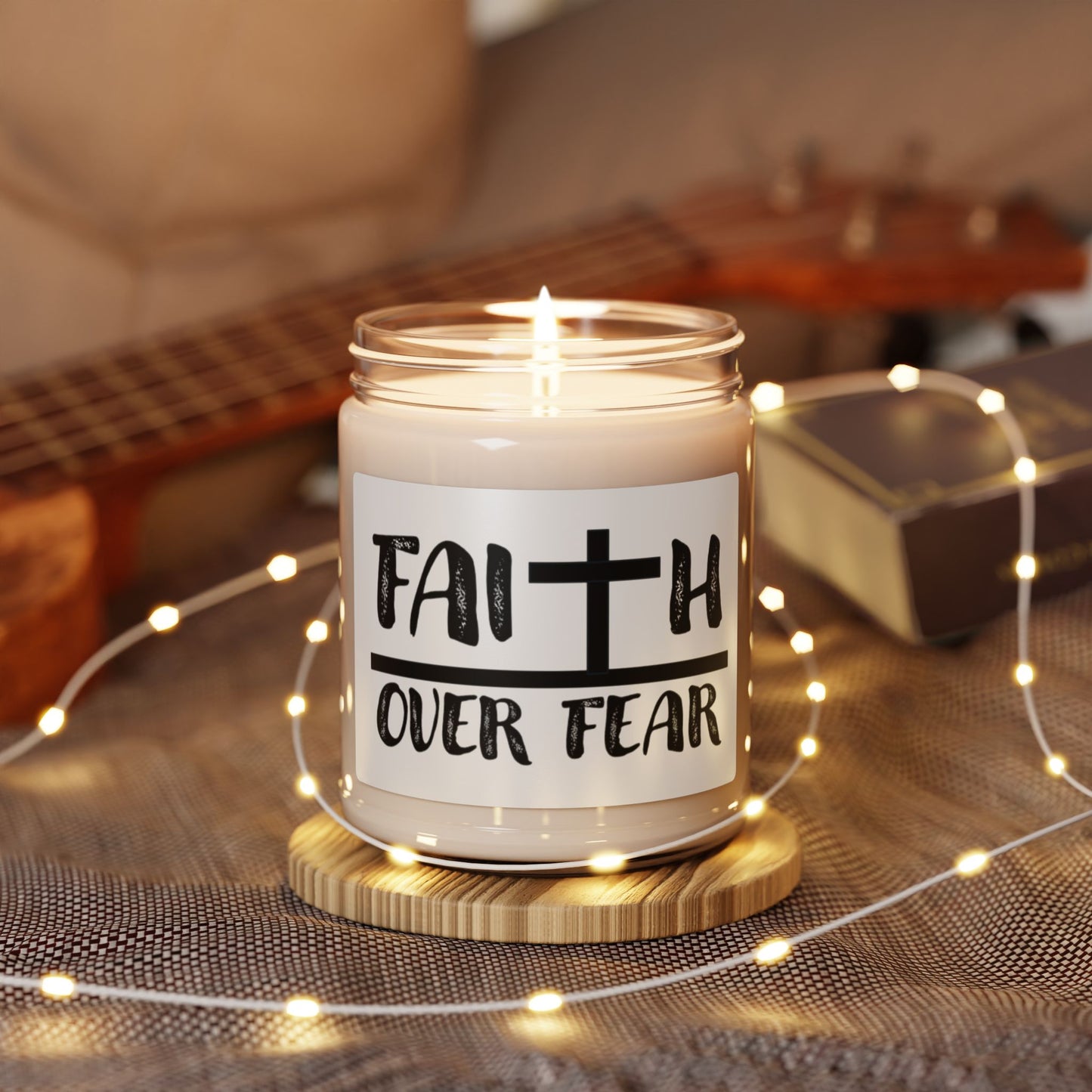 Scented "Faith Over Fear", Soy Candle, 9oz