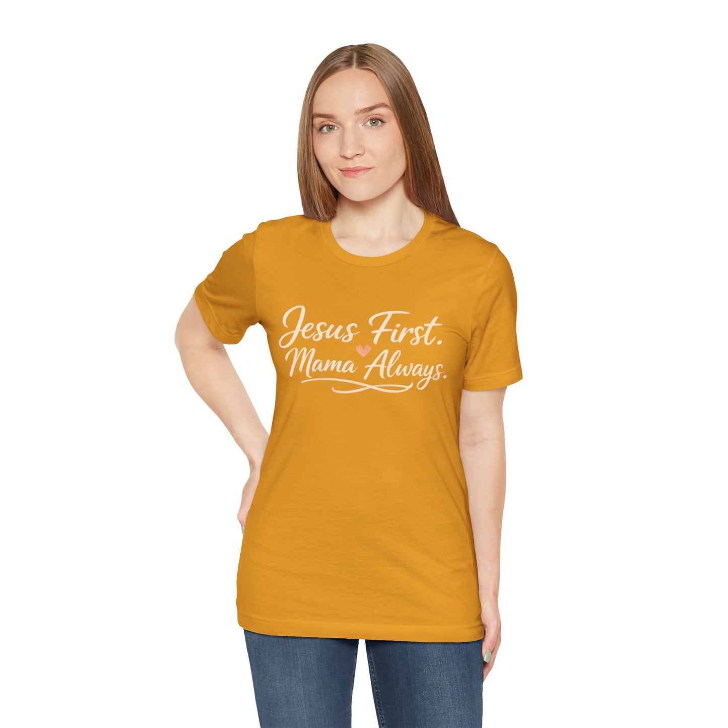 T-Shirt — "Jesus First, Mama Always" Faithful Mom Tee
