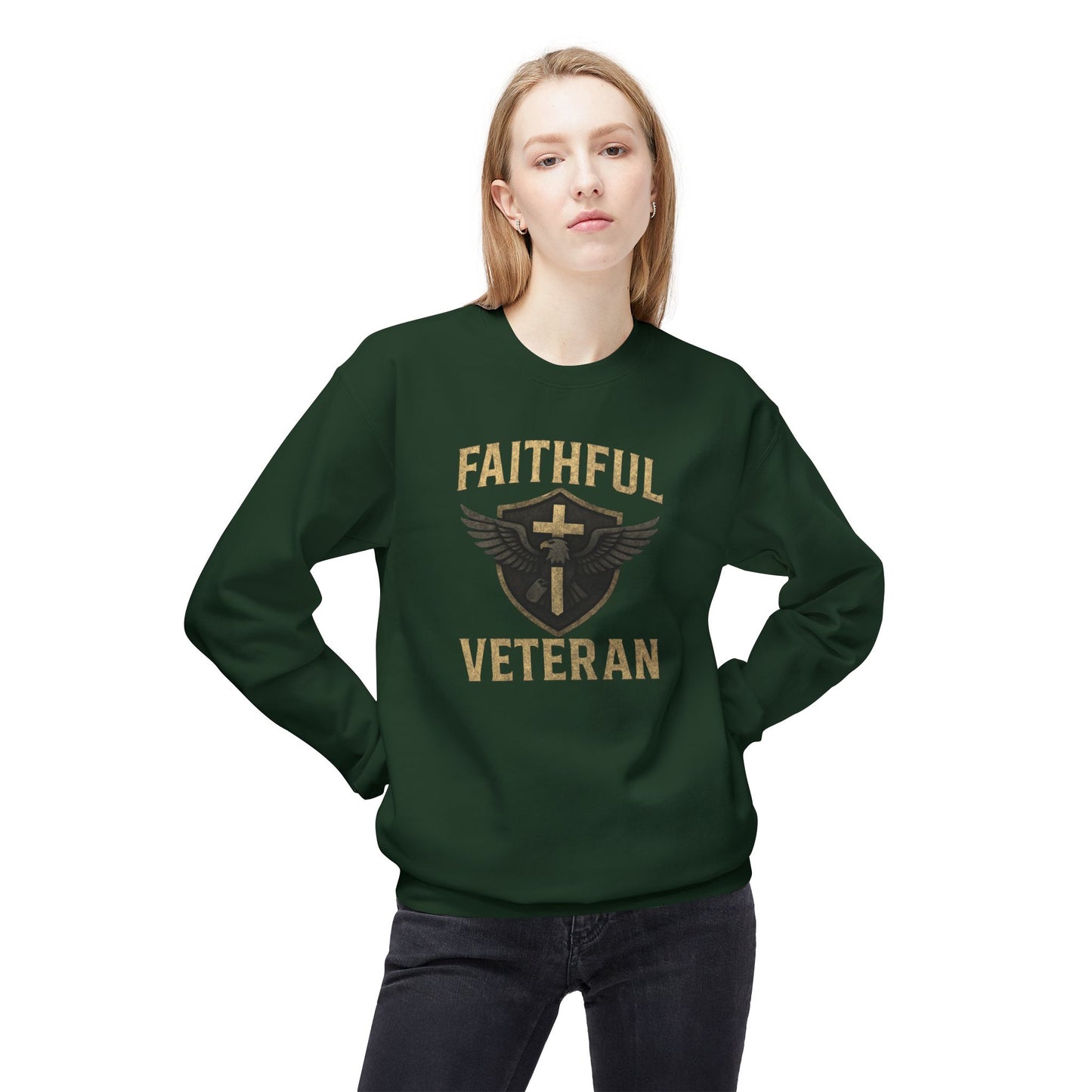 Faithful Veteran Crewneck Sweatshirt Design