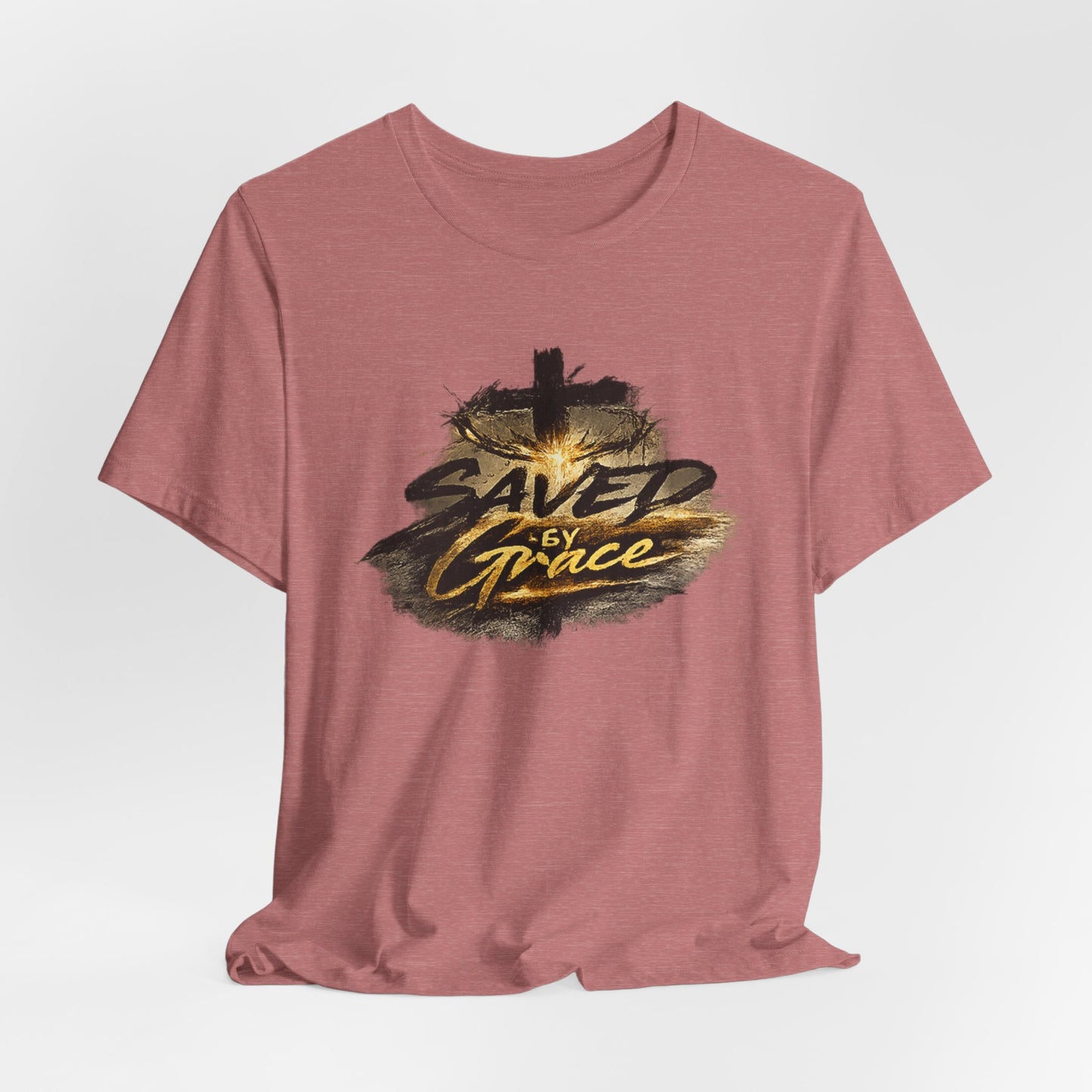 Saved By Grace T‑Shirt — Christian Cross Faith Tee