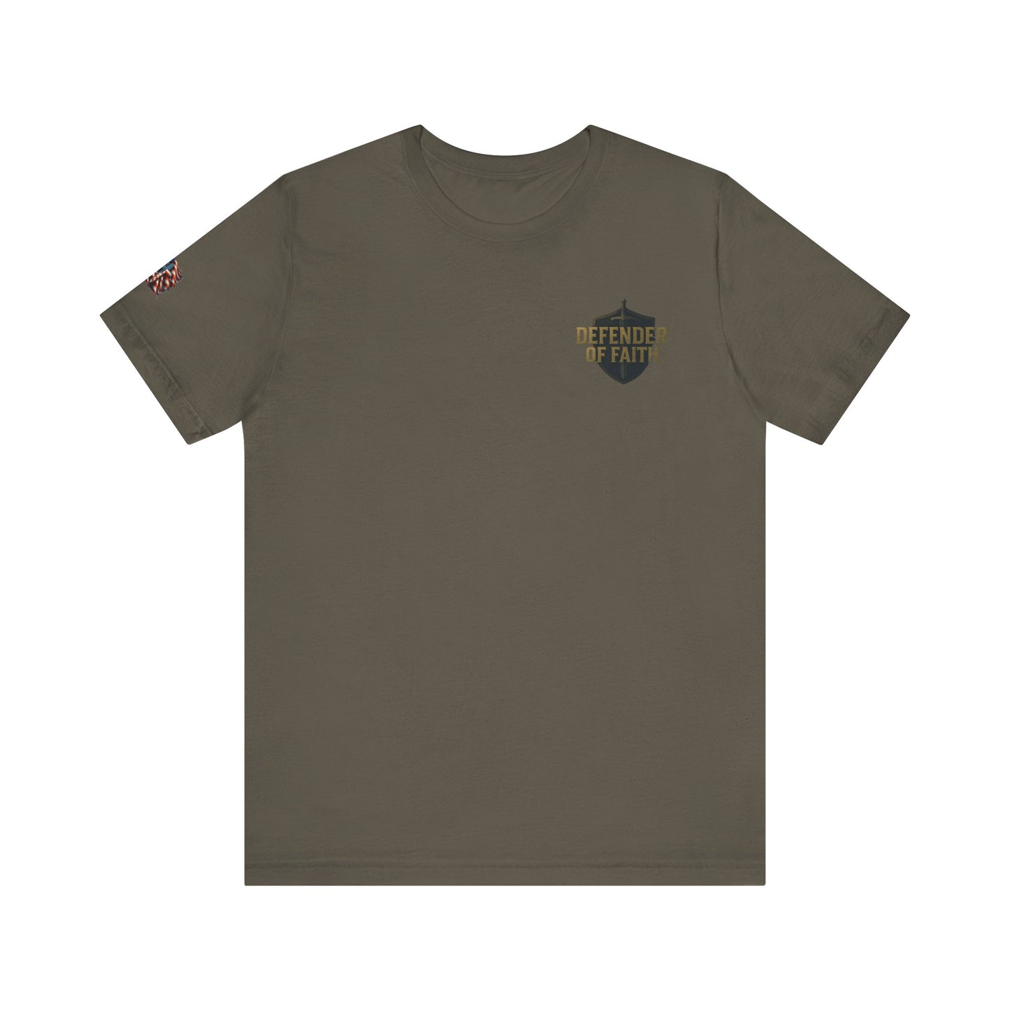 Psalm 144:1 'Defender of Faith' T-Shirt — Christian Scripture Tee