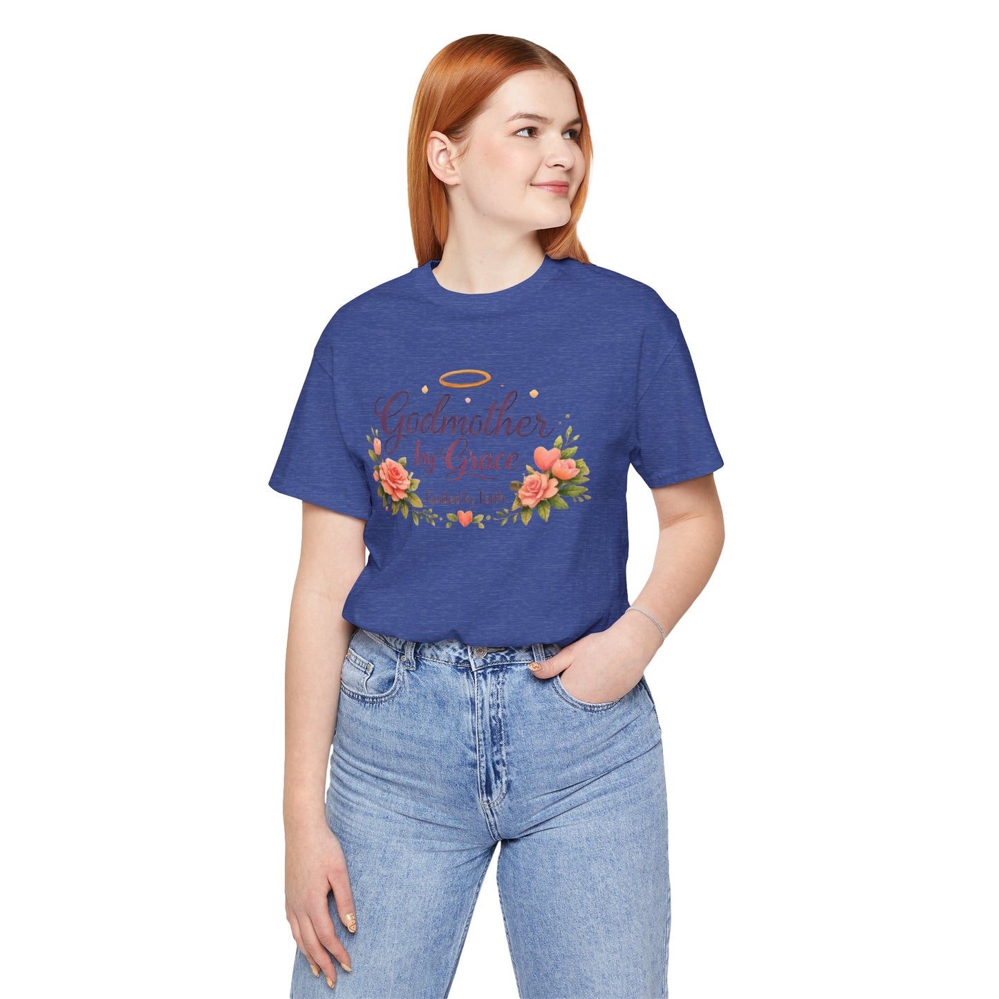 Godmother by Grace Floral Tee — 'Guided by Faith' Godmother T-Shirt