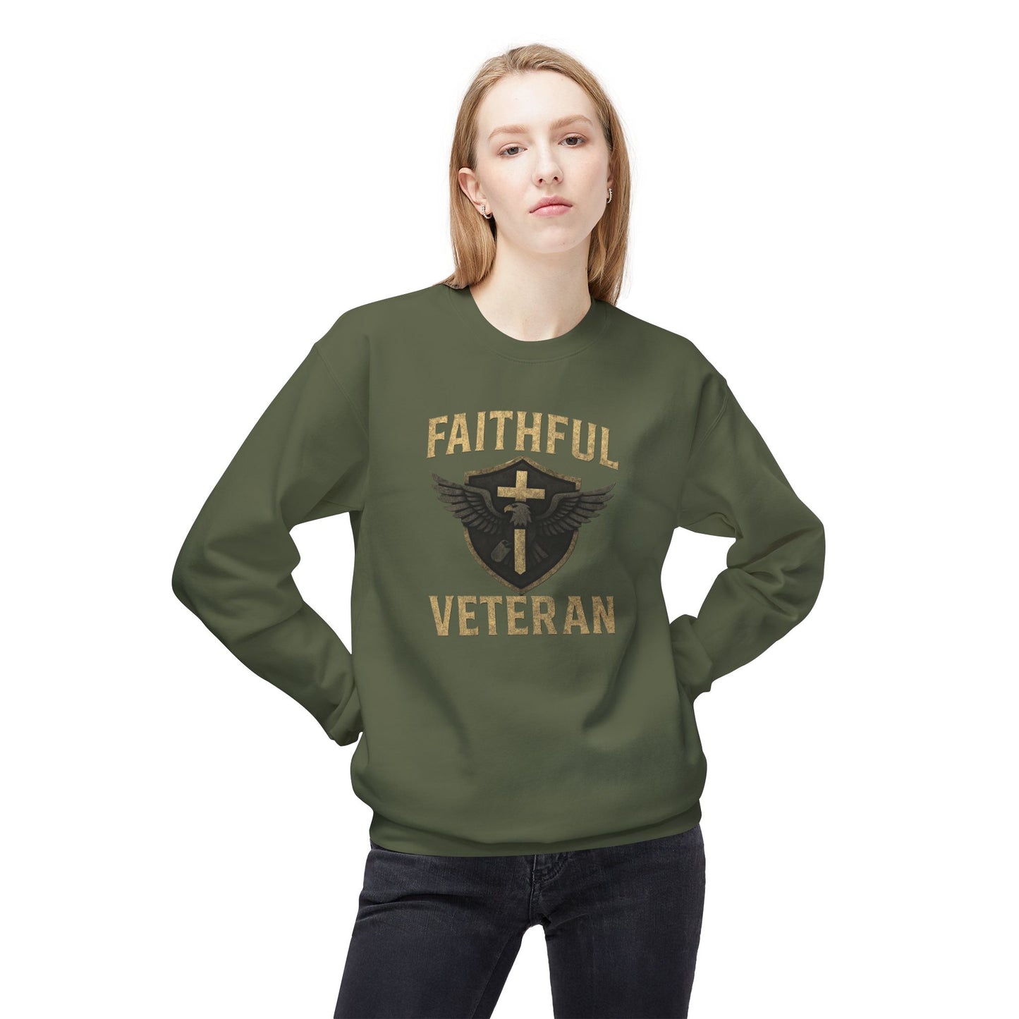 Faithful Veteran Crewneck Sweatshirt Design