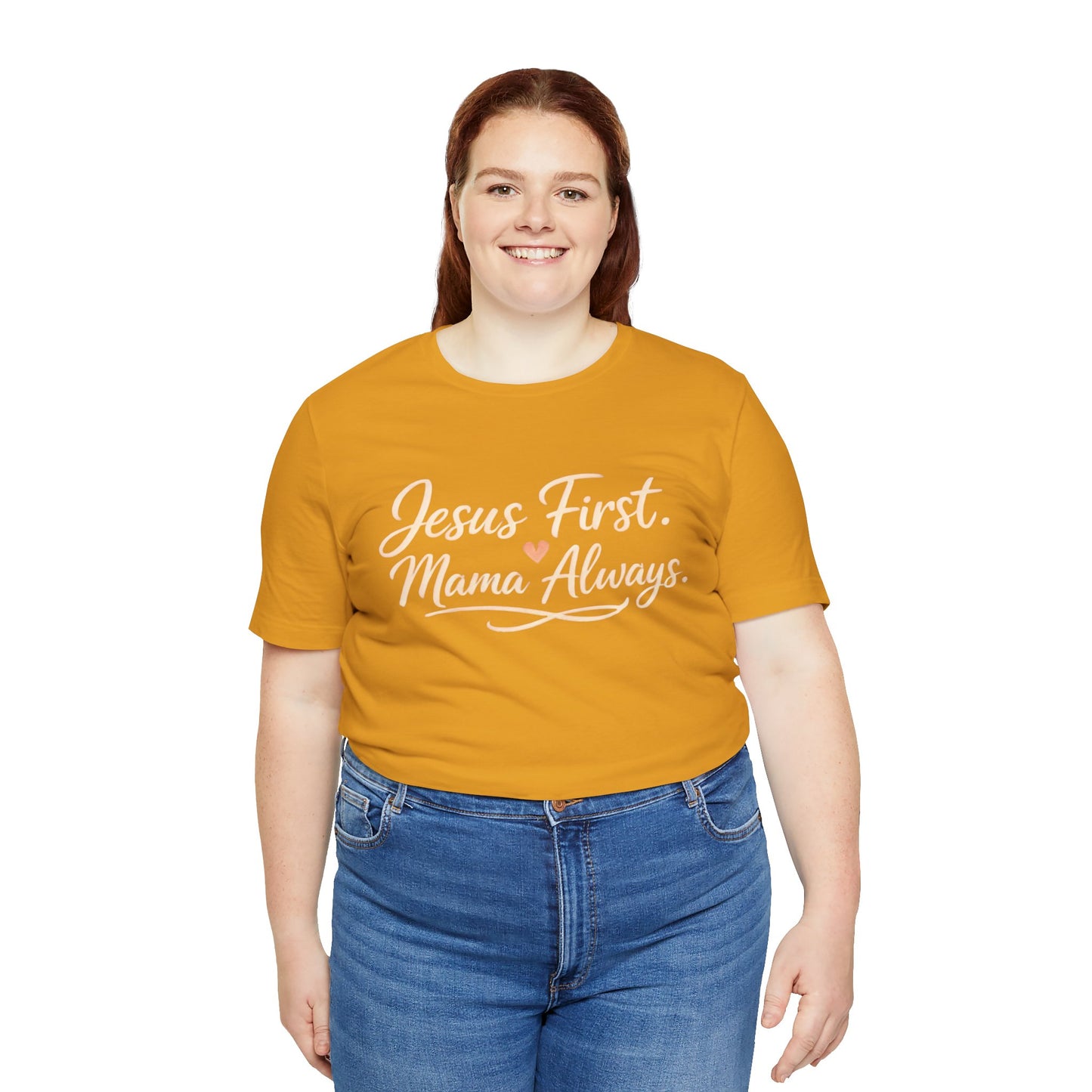 T-Shirt — "Jesus First, Mama Always" Faithful Mom Tee