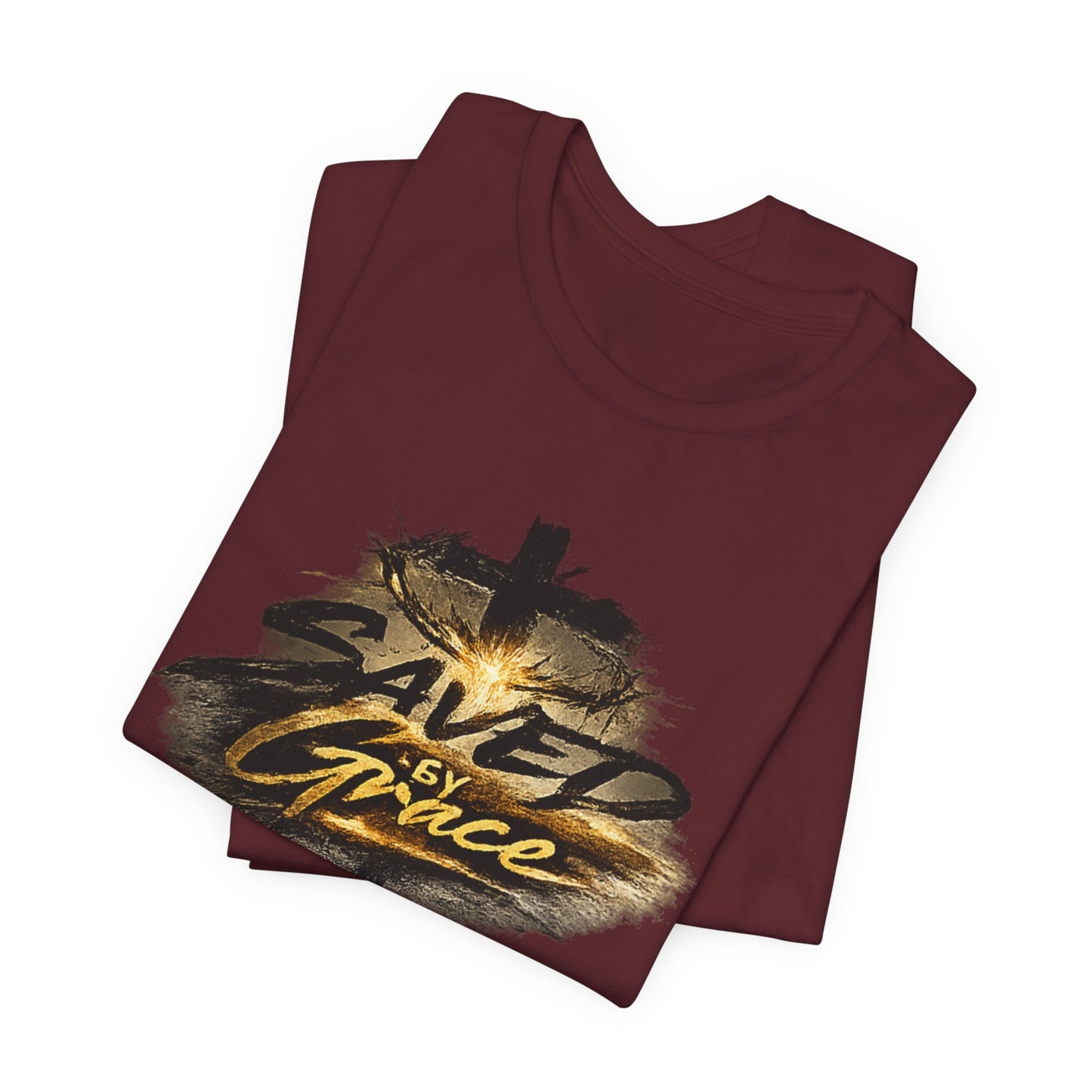 Saved By Grace T‑Shirt — Christian Cross Faith Tee