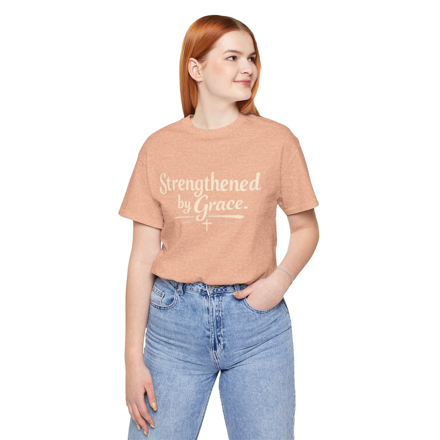 Strengthened by Grace T‑Shirt — Inspirational Faith Tee
