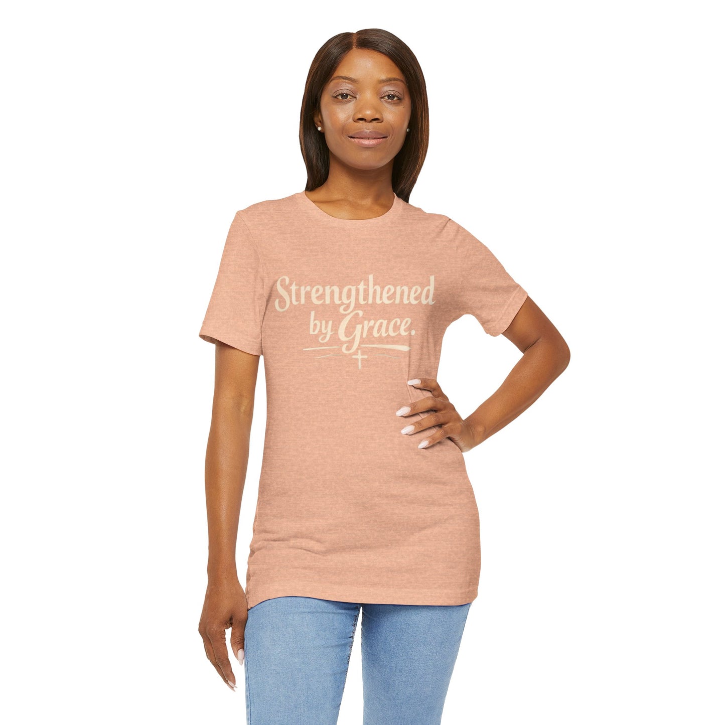 Strengthened by Grace T‑Shirt — Inspirational Faith Tee