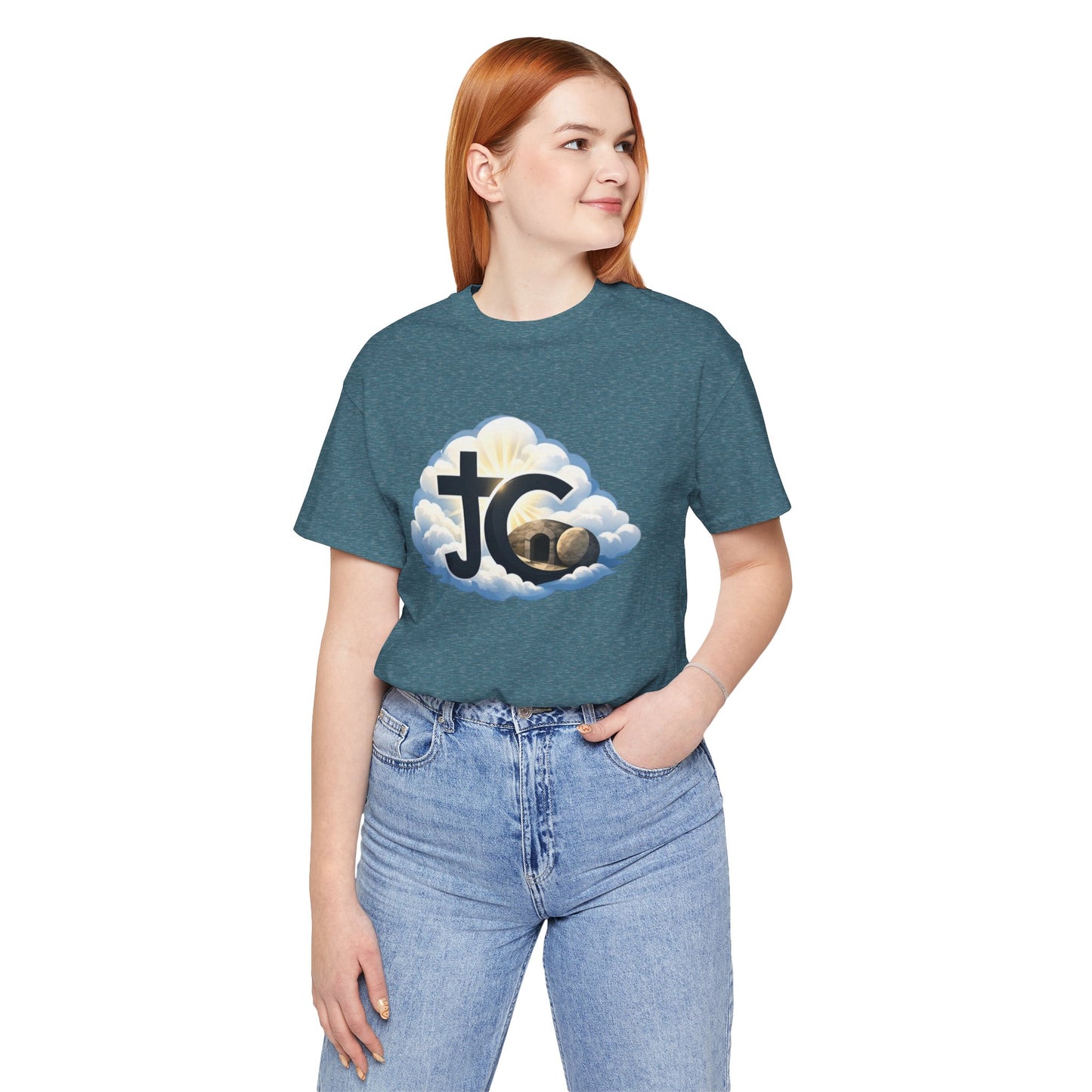 Jesus Christ (JC) Cross Tee — Crucified, Risen & Coming Again