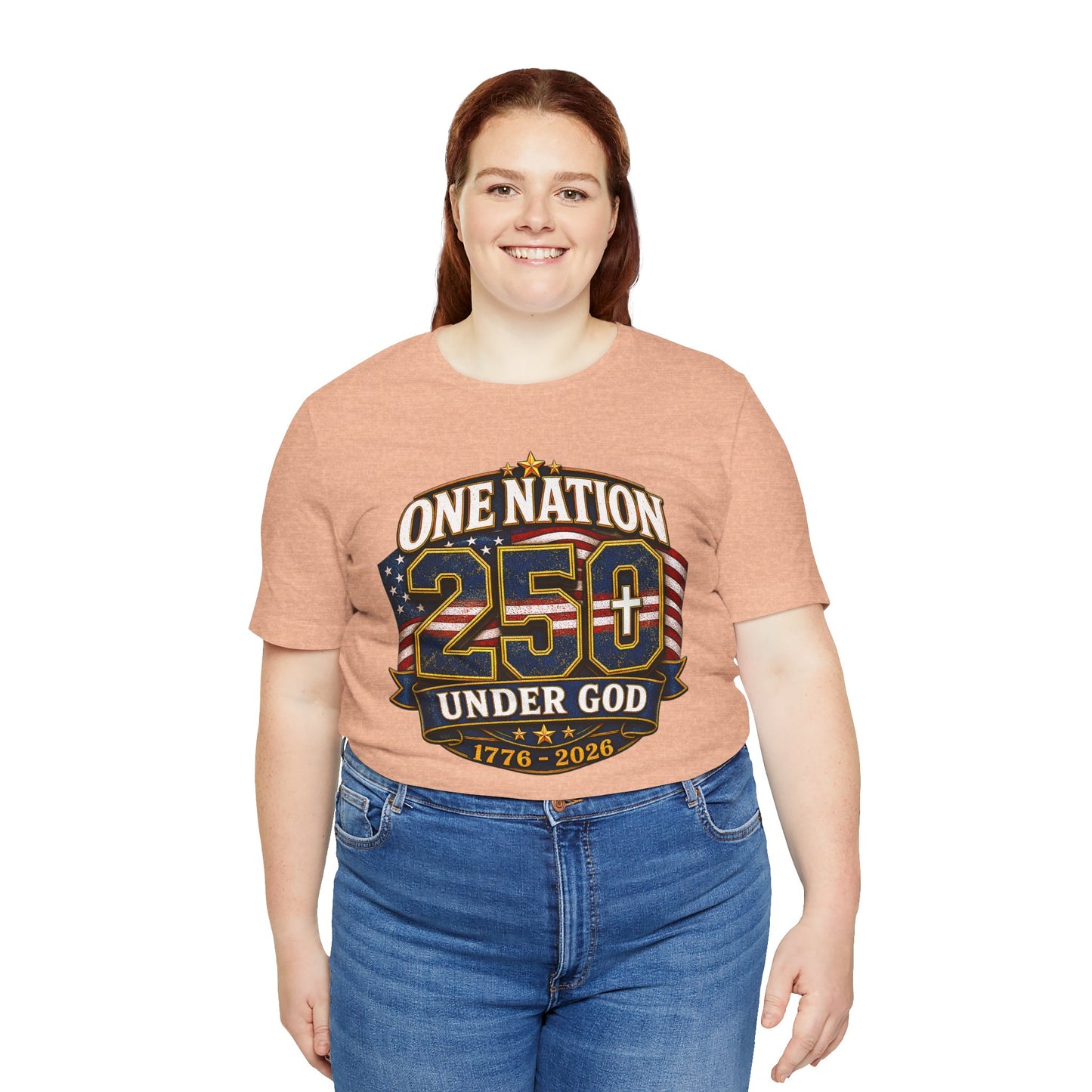 250th USA Independence T-Shirt — "One Nation Under God" 1776–2026 Patriotic Tee
