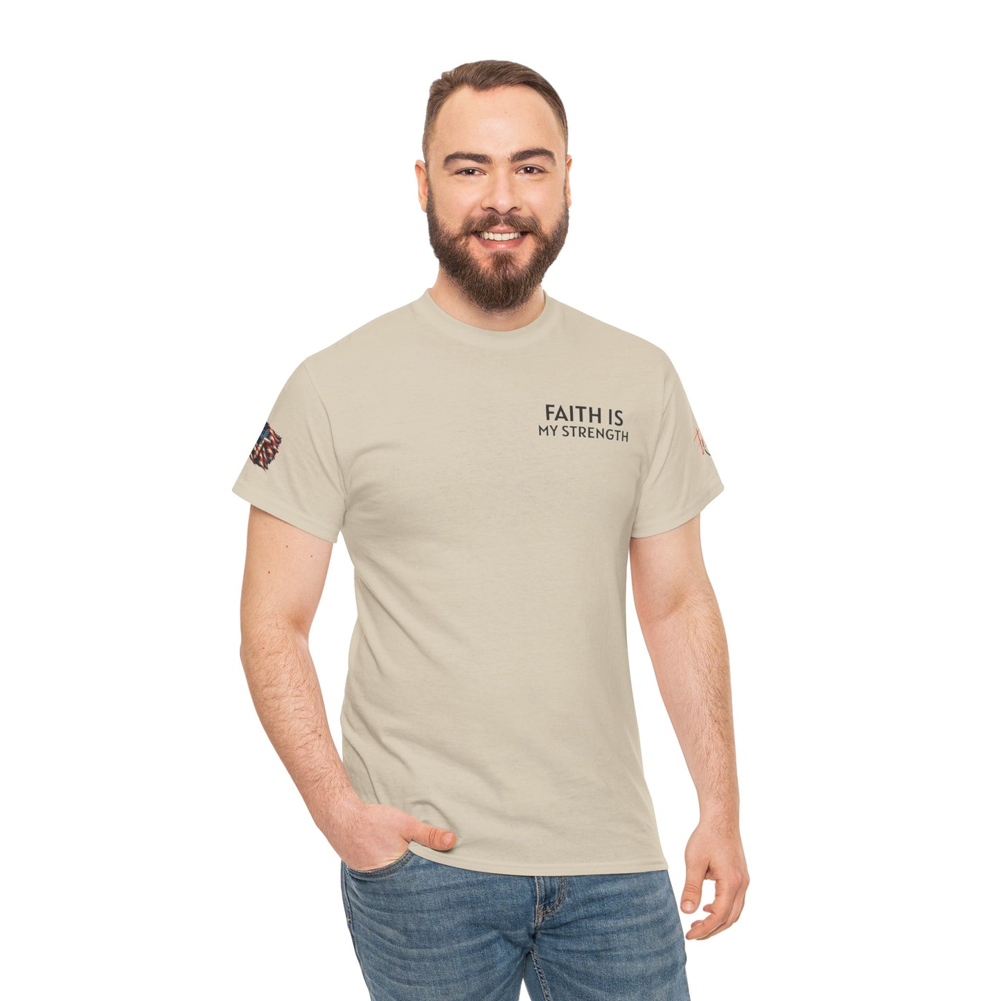 Christian Tee - Philippians 4:13 'Faith Is My Strength' (Copy)