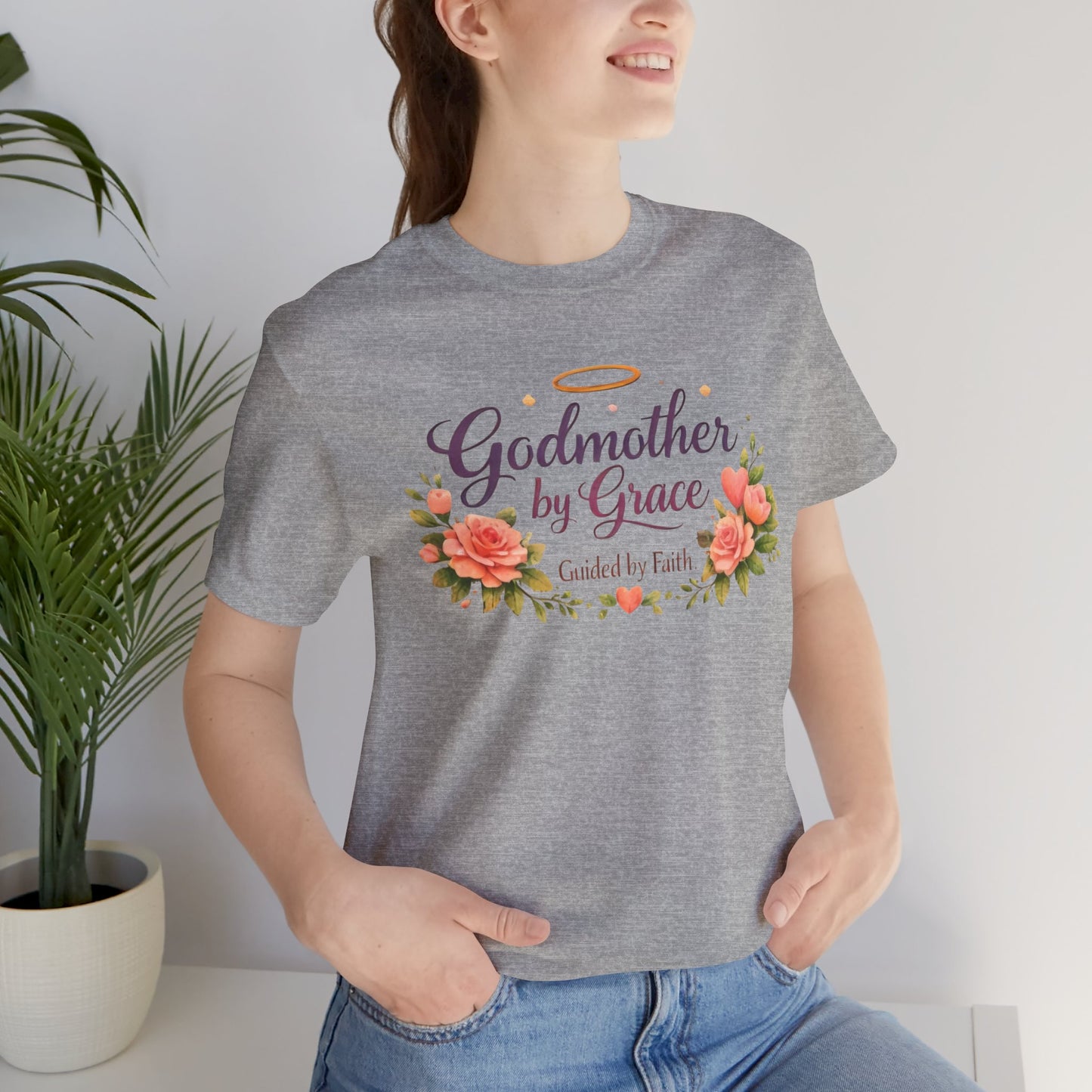 Godmother by Grace Floral Tee — 'Guided by Faith' Godmother T-Shirt