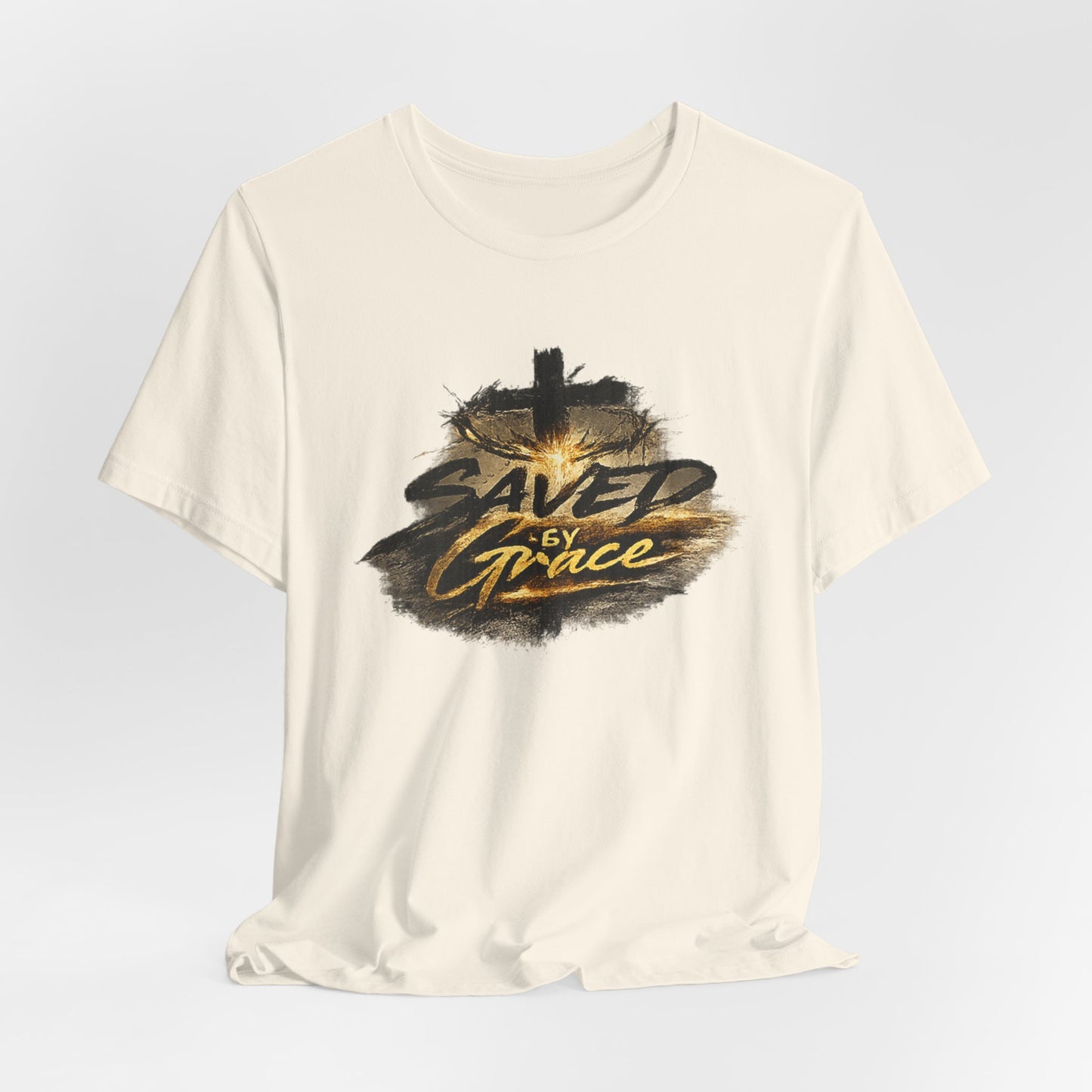 Saved By Grace T‑Shirt — Christian Cross Faith Tee