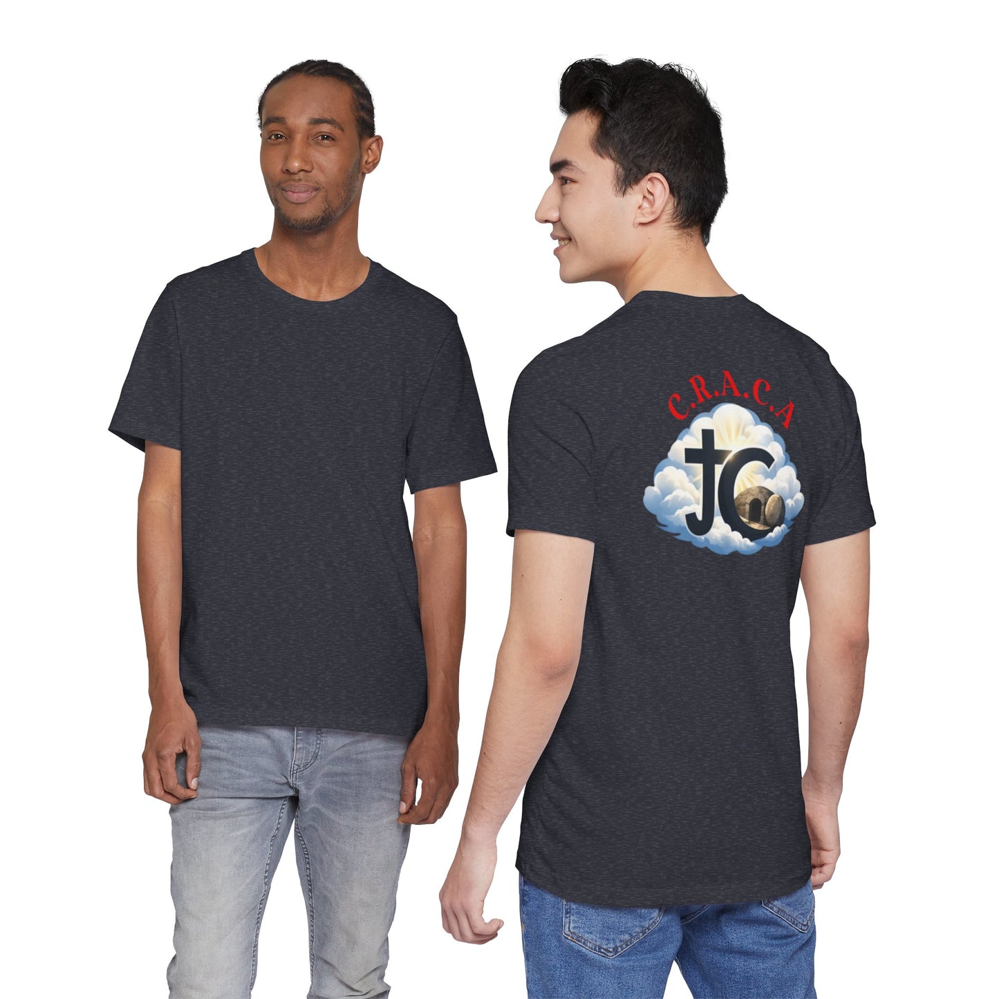 Christian JC Cross Tee — CRACA (Crucified.Risen.And.Coming.Again) Graphic T‑Shirt