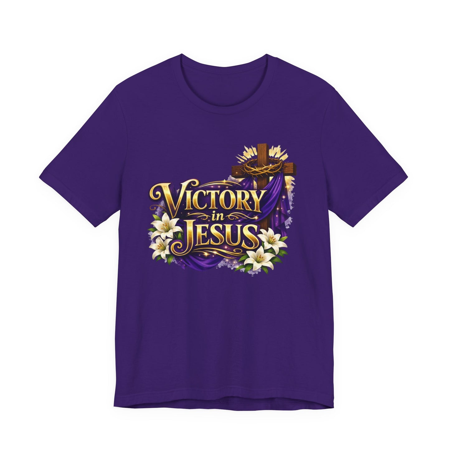 Victory In Jesus Christian T-Shirt — Cross Faith Tee