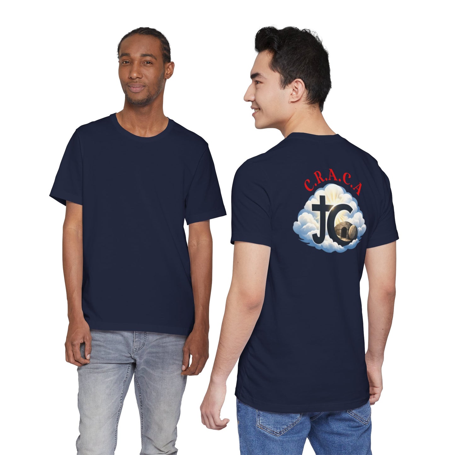 Christian JC Cross Tee — CRACA (Crucified.Risen.And.Coming.Again) Graphic T‑Shirt