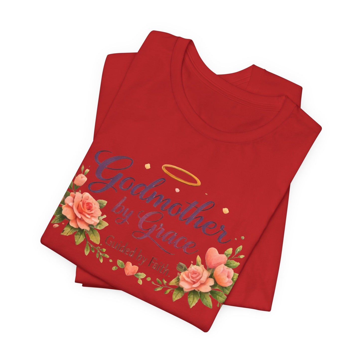 Godmother by Grace Floral Tee — 'Guided by Faith' Godmother T-Shirt