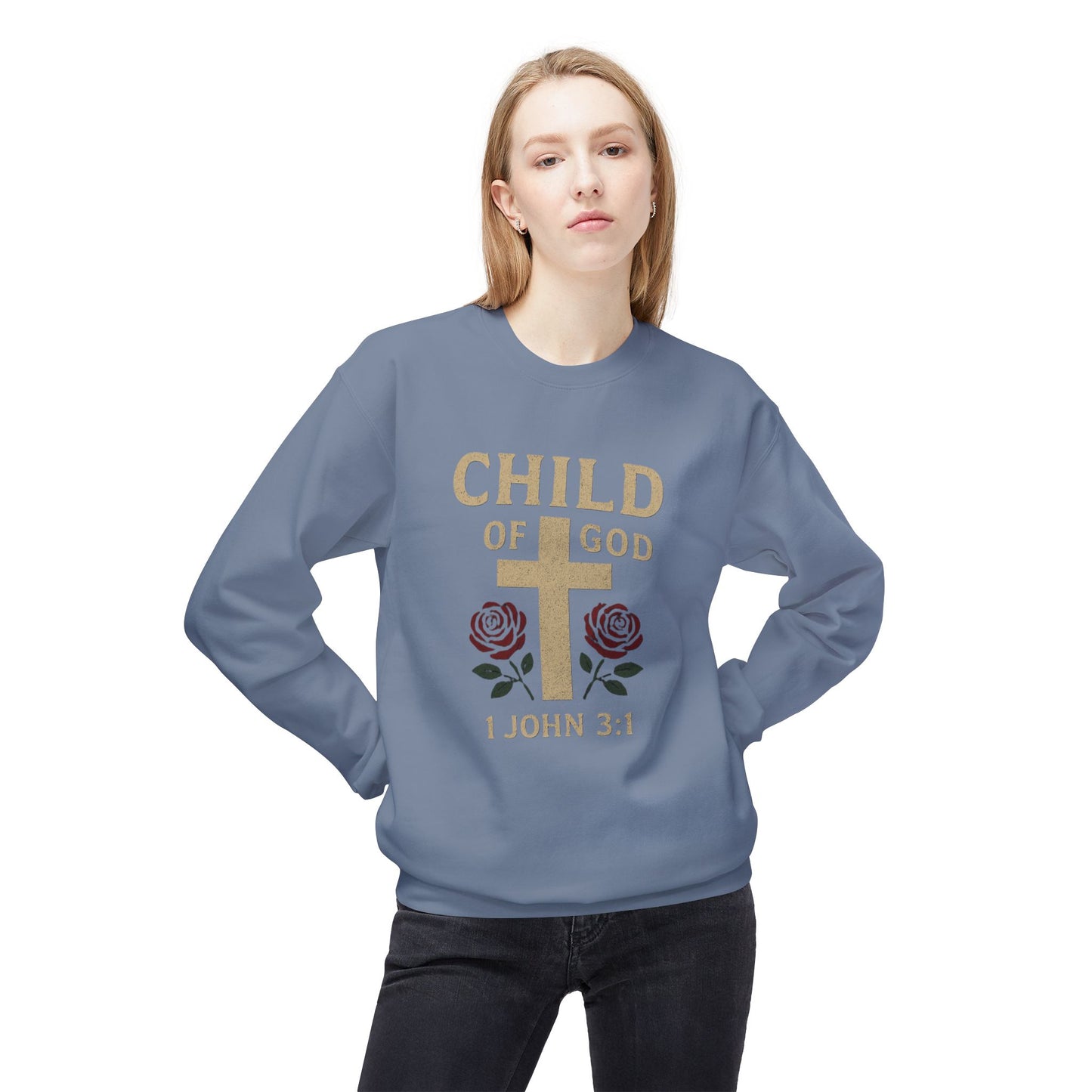 Christian Sweatshirt - 1 John 3:1 'Child of God'