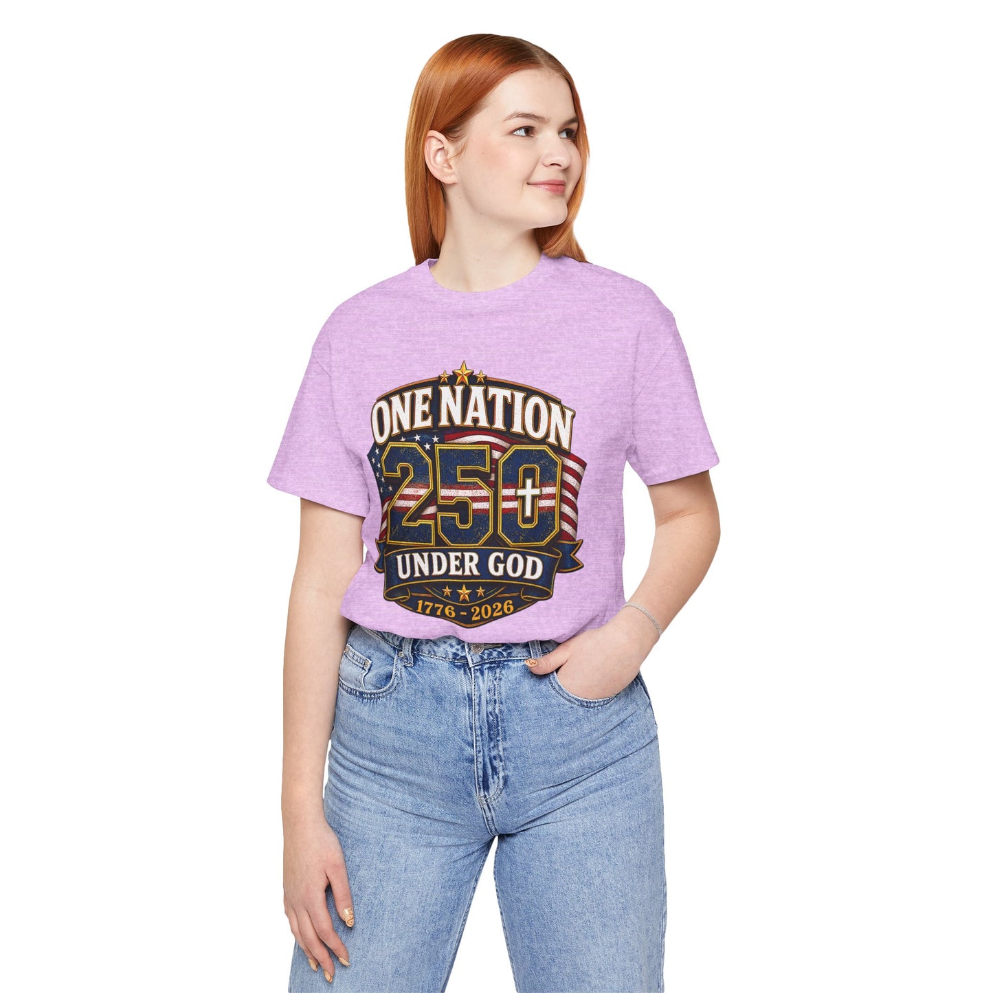 250th USA Independence T-Shirt — "One Nation Under God" 1776–2026 Patriotic Tee