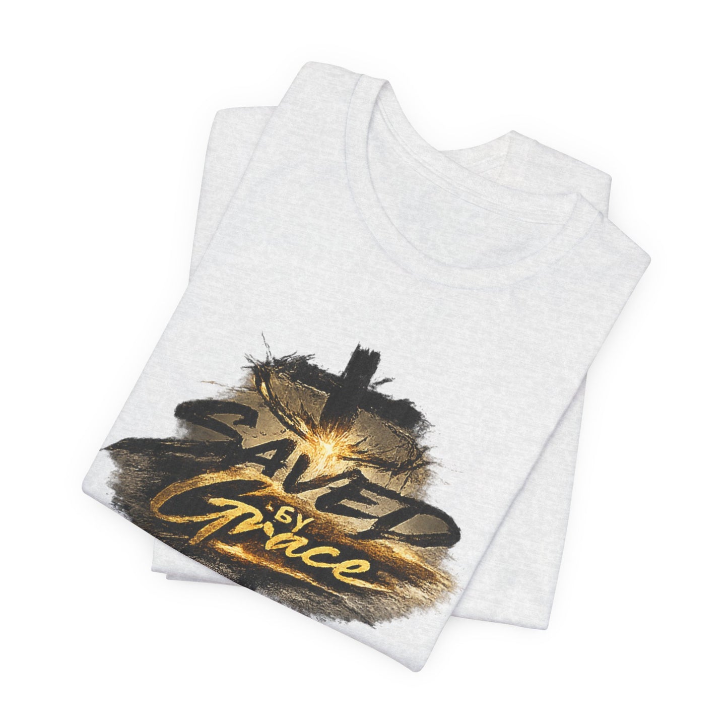 Saved By Grace T‑Shirt — Christian Cross Faith Tee