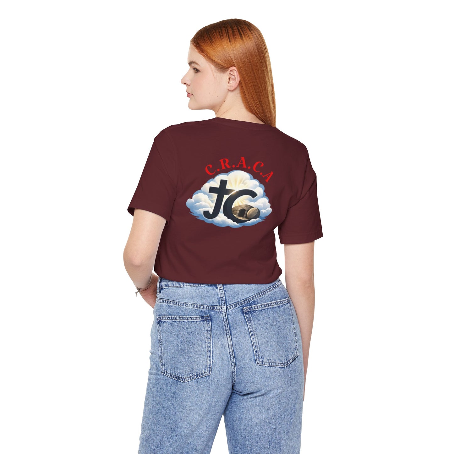 Christian JC Cross Tee — CRACA (Crucified.Risen.And.Coming.Again) Graphic T‑Shirt