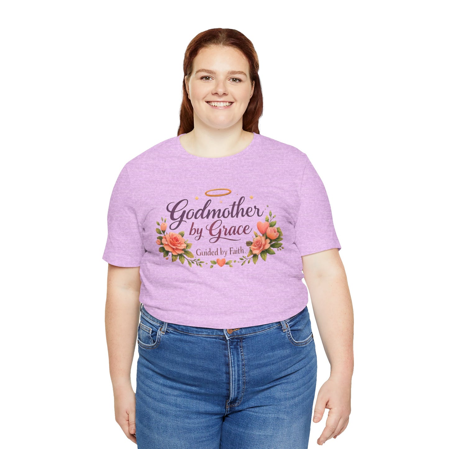 Godmother by Grace Floral Tee — 'Guided by Faith' Godmother T-Shirt