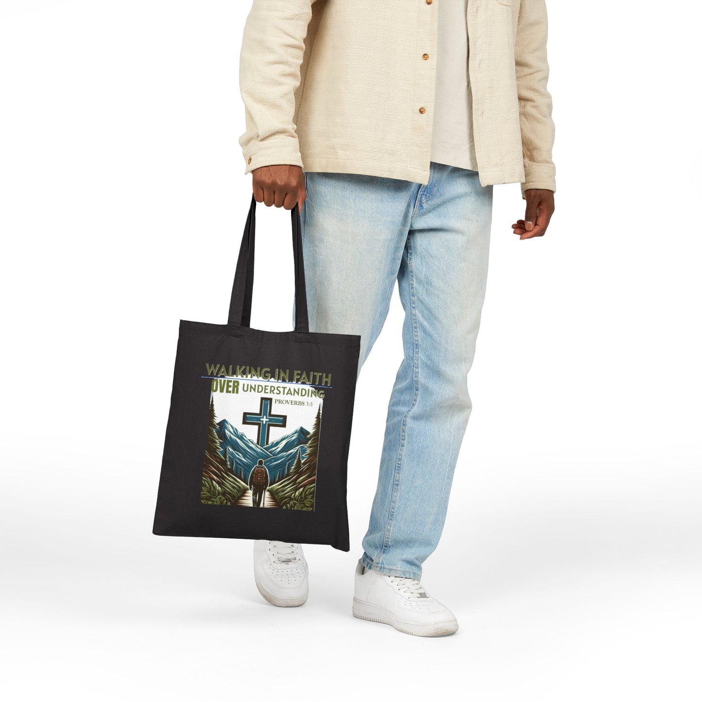 Tote Bag with Bible Verse Proverbs 3:5