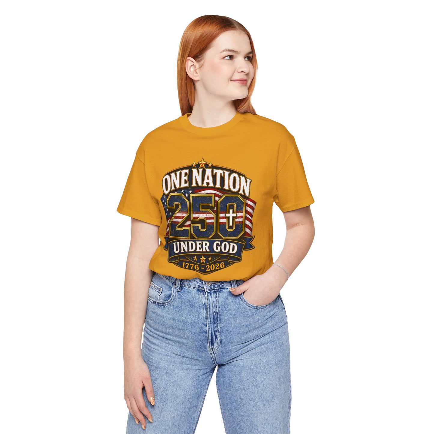 250th USA Independence T-Shirt — "One Nation Under God" 1776–2026 Patriotic Tee