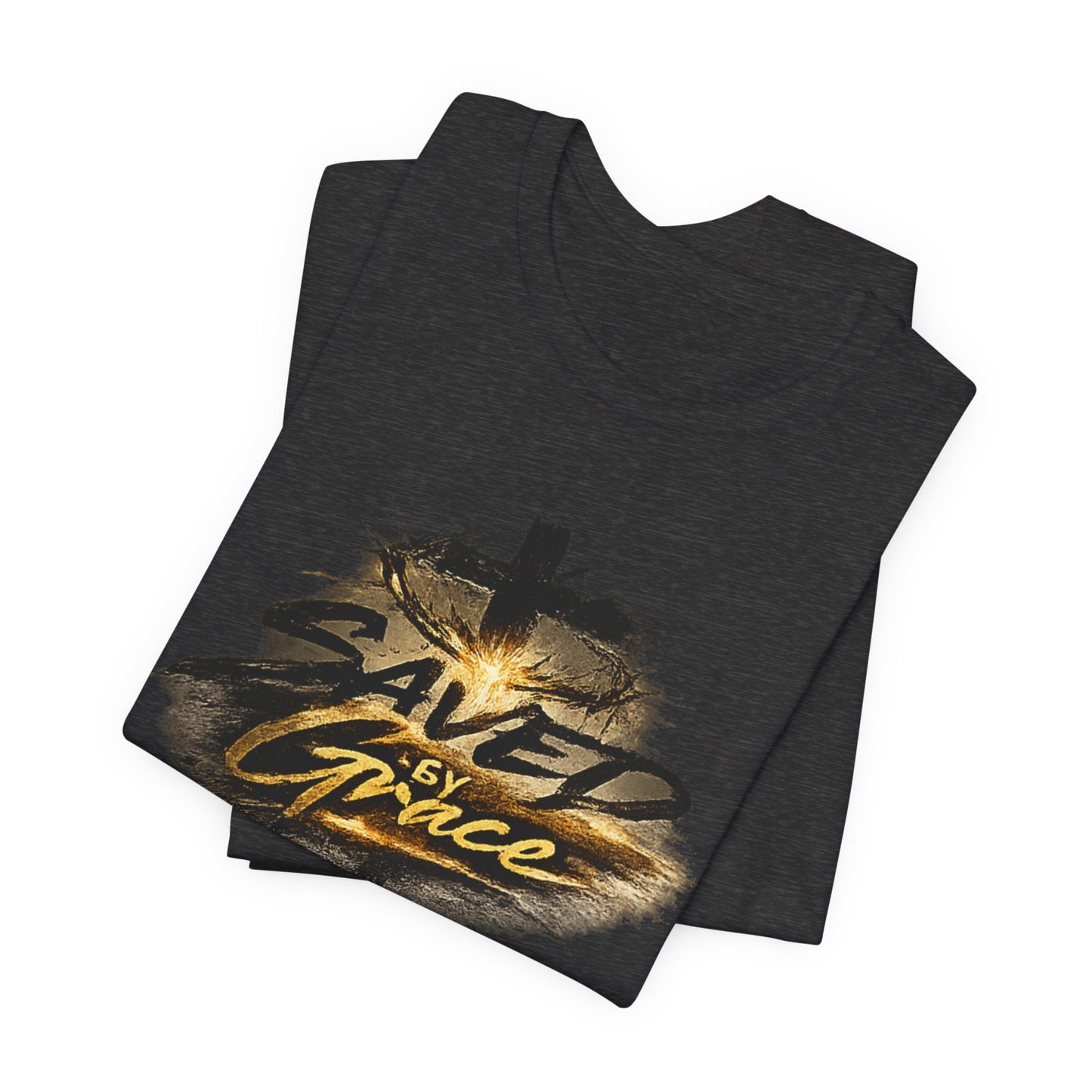 Saved By Grace T‑Shirt — Christian Cross Faith Tee