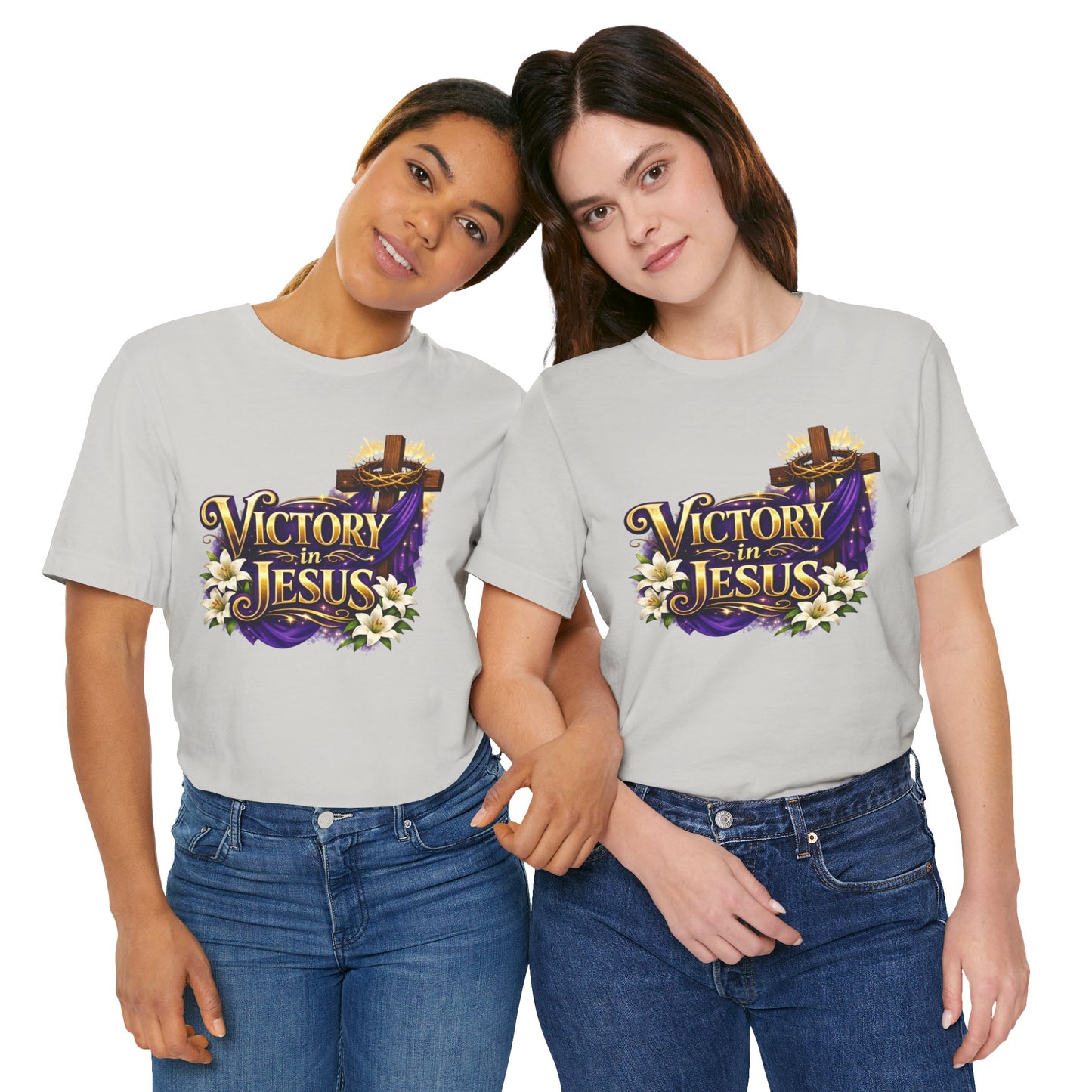 Victory In Jesus Christian T-Shirt — Cross Faith Tee