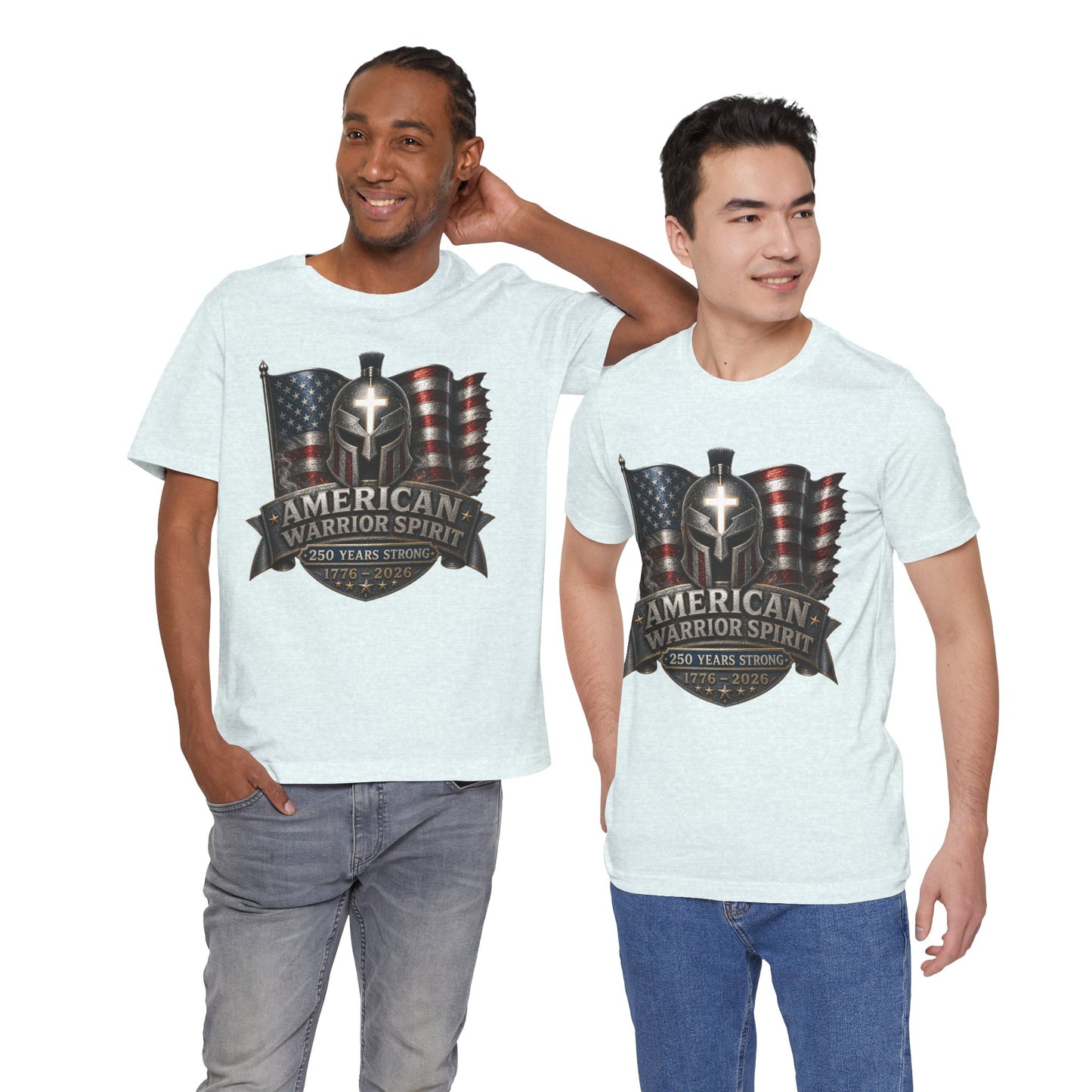 American Warrior Spirit T-Shirt – Patriotic 250 Years Strong Tee (1776–2026)