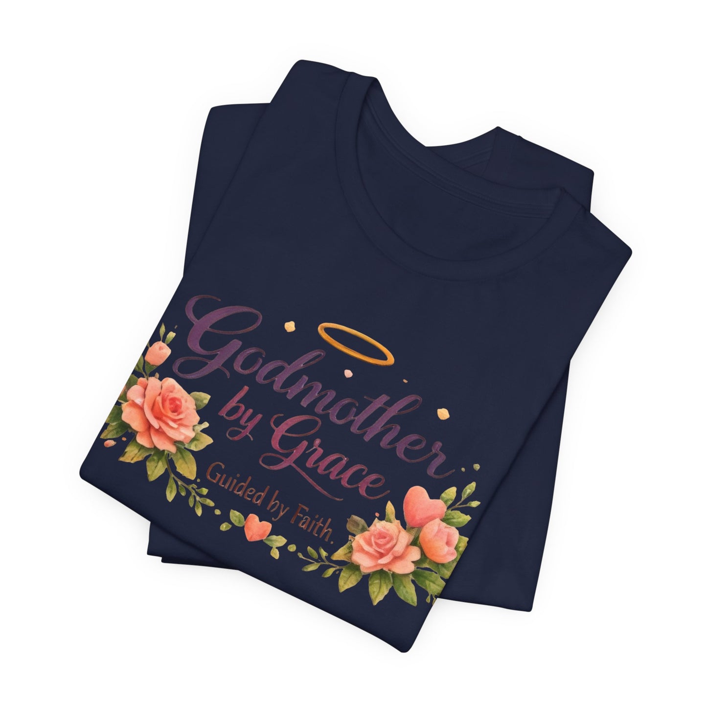 Godmother by Grace Floral Tee — 'Guided by Faith' Godmother T-Shirt