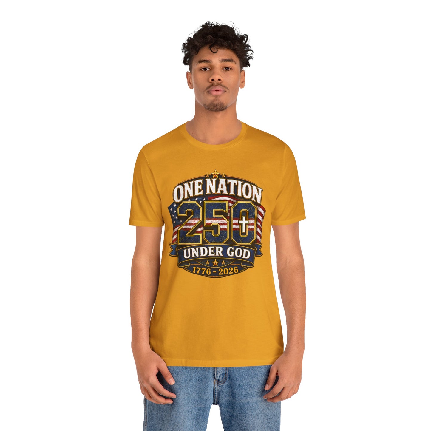 250th USA Independence T-Shirt — "One Nation Under God" 1776–2026 Patriotic Tee