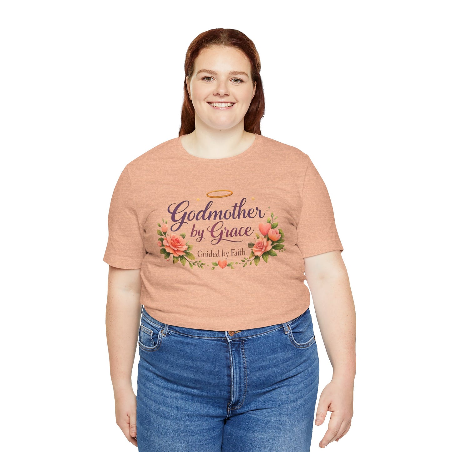 Godmother by Grace Floral Tee — 'Guided by Faith' Godmother T-Shirt