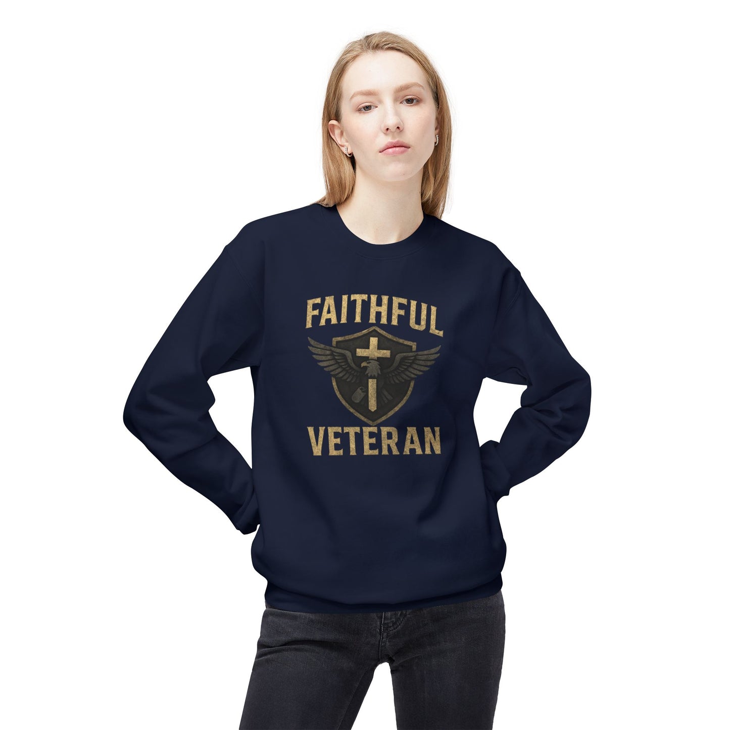 Faithful Veteran Crewneck Sweatshirt Design