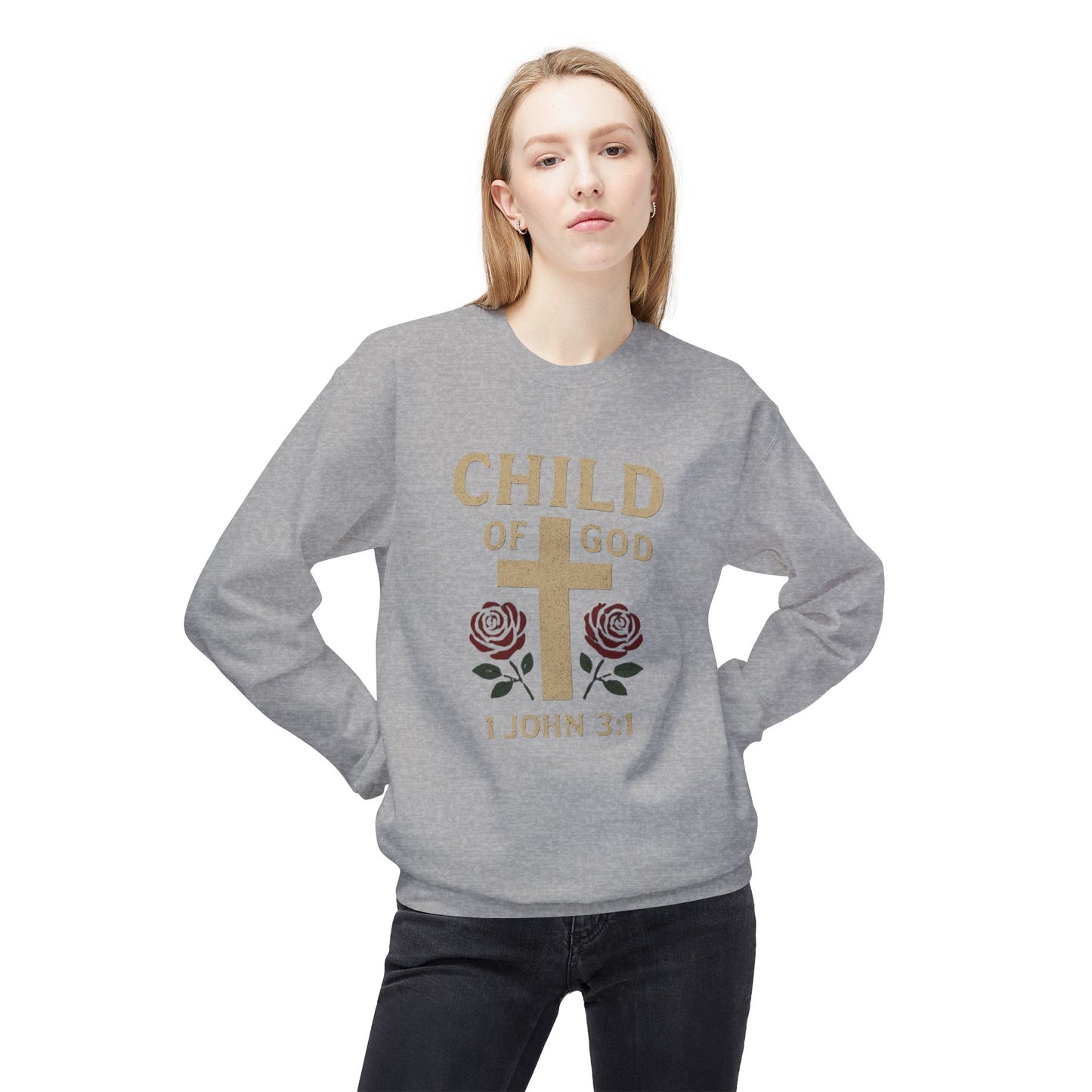 Christian Sweatshirt - 1 John 3:1 'Child of God'