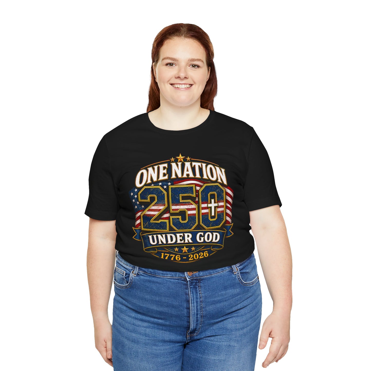 250th USA Independence T-Shirt — "One Nation Under God" 1776–2026 Patriotic Tee