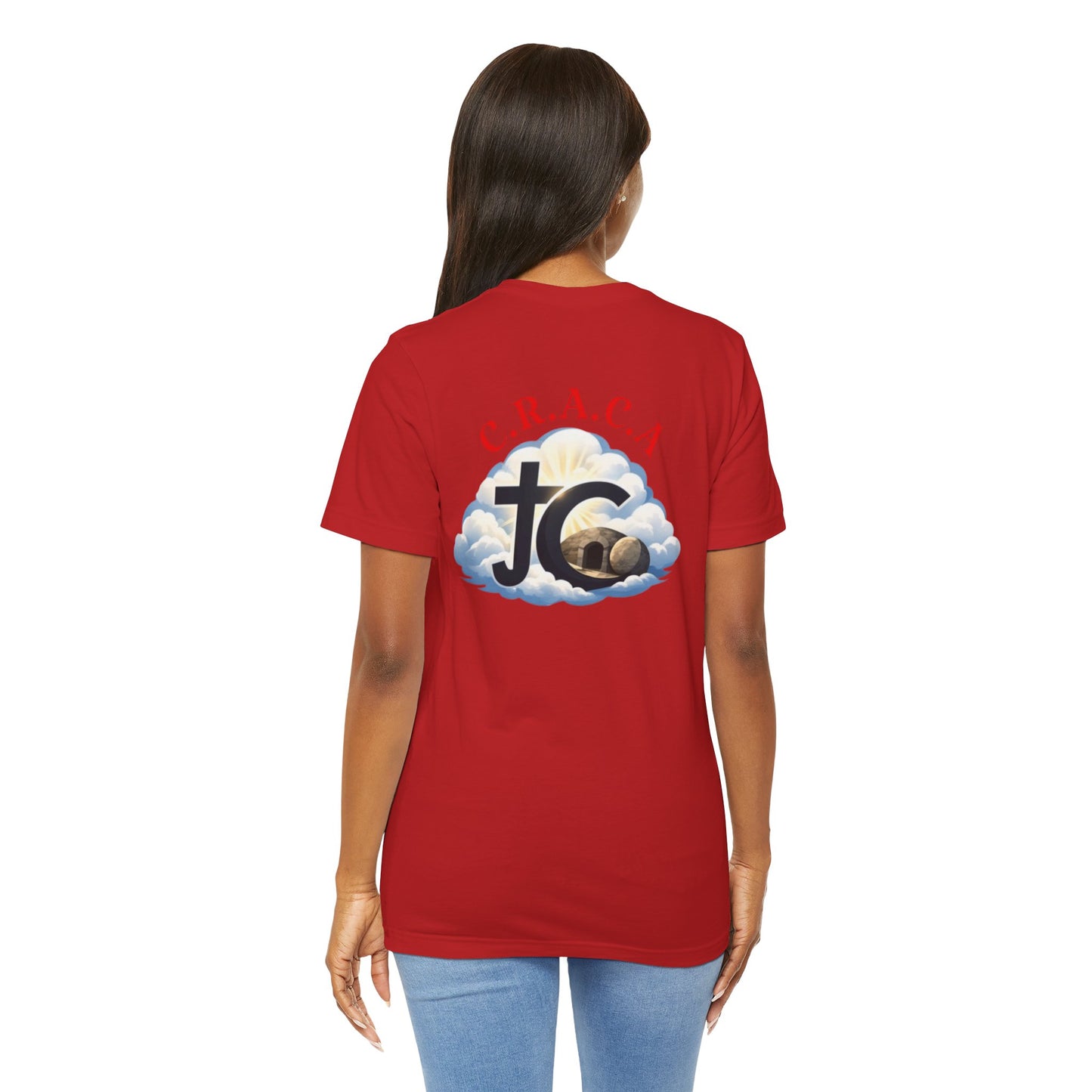 Christian JC Cross Tee — CRACA (Crucified.Risen.And.Coming.Again) Graphic T‑Shirt
