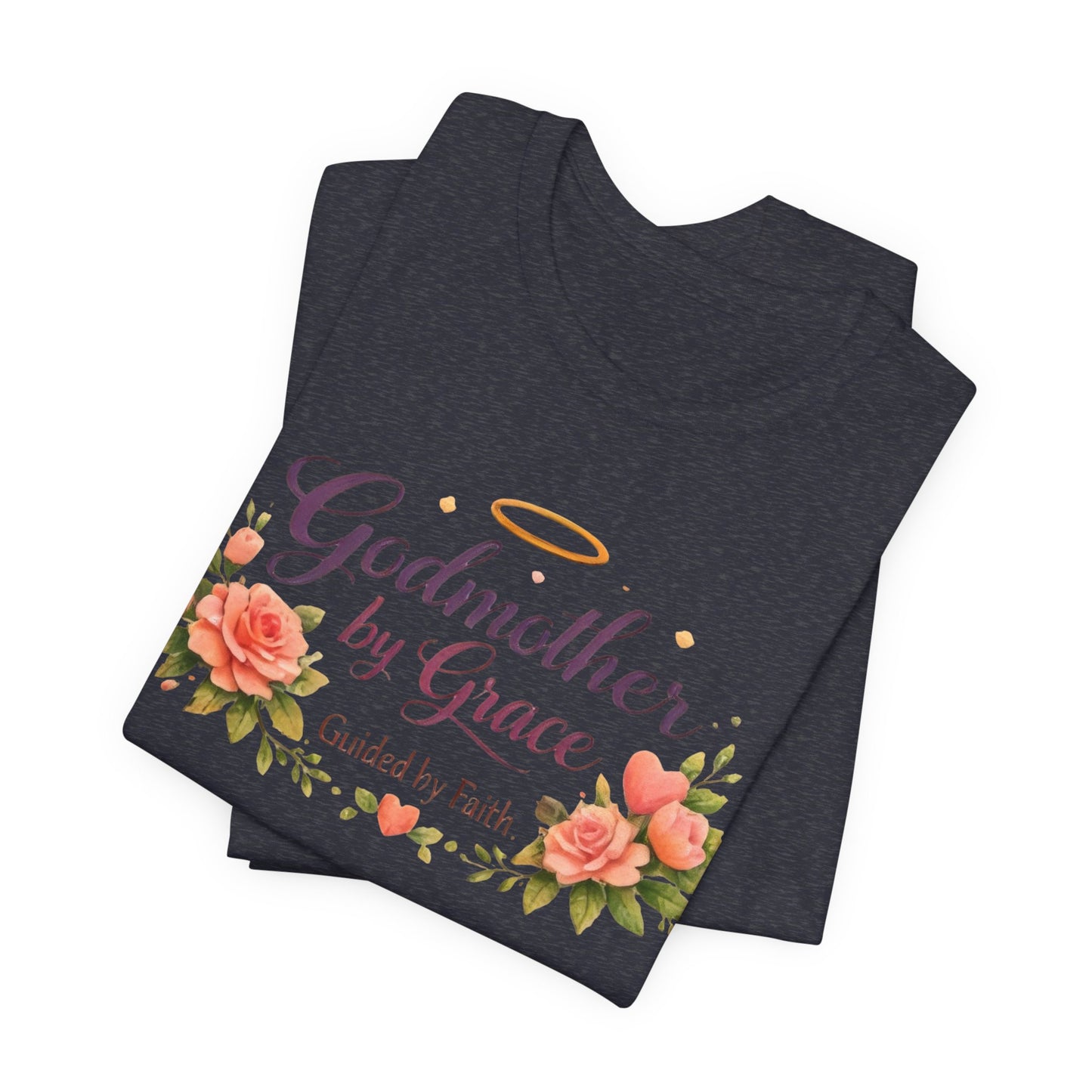 Godmother by Grace Floral Tee — 'Guided by Faith' Godmother T-Shirt