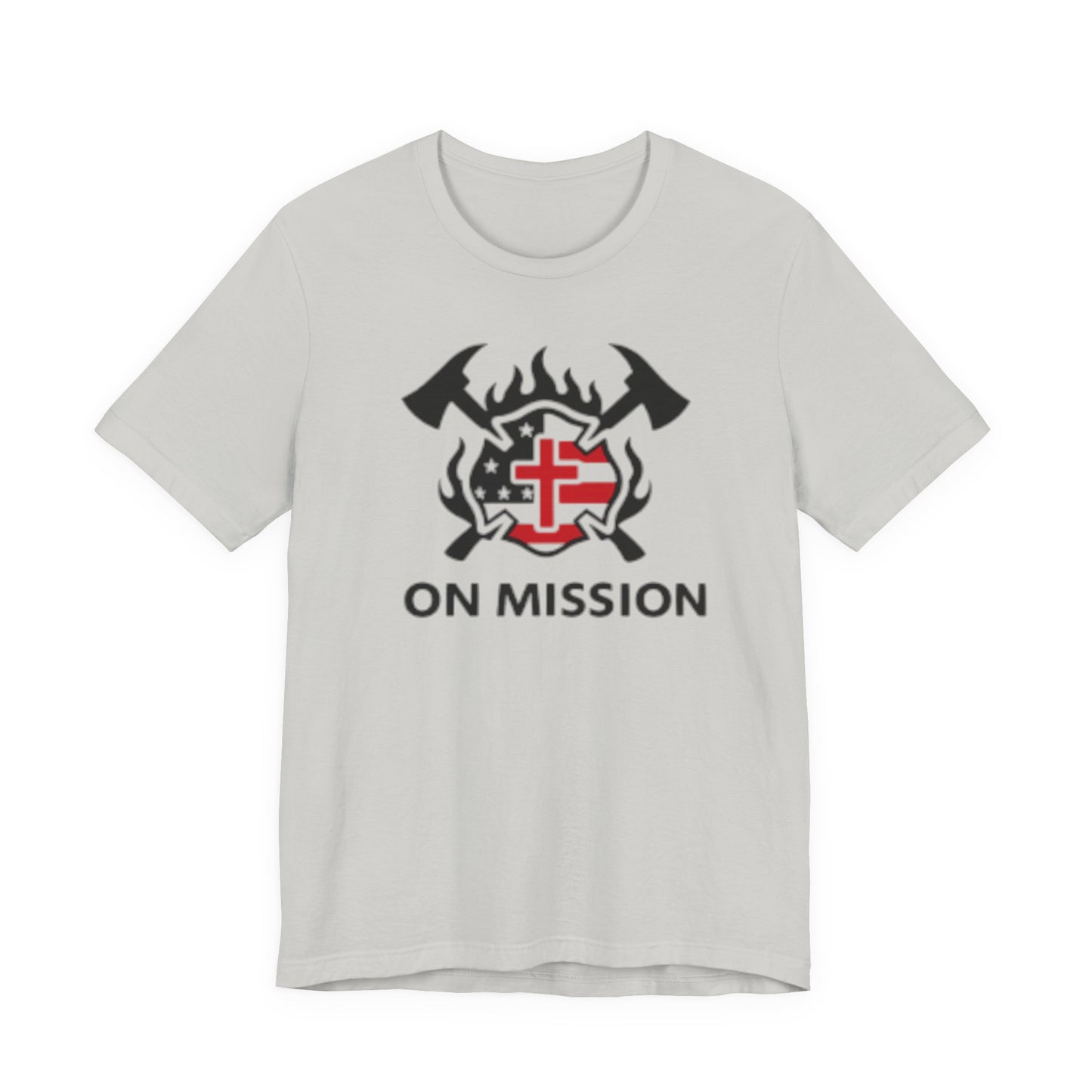 On Mission Christian Cross & American Flag T‑Shirt