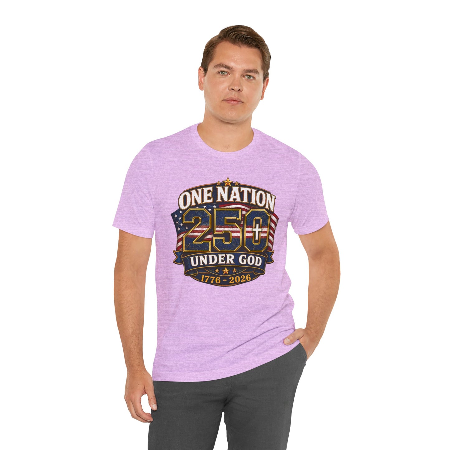 250th USA Independence T-Shirt — "One Nation Under God" 1776–2026 Patriotic Tee